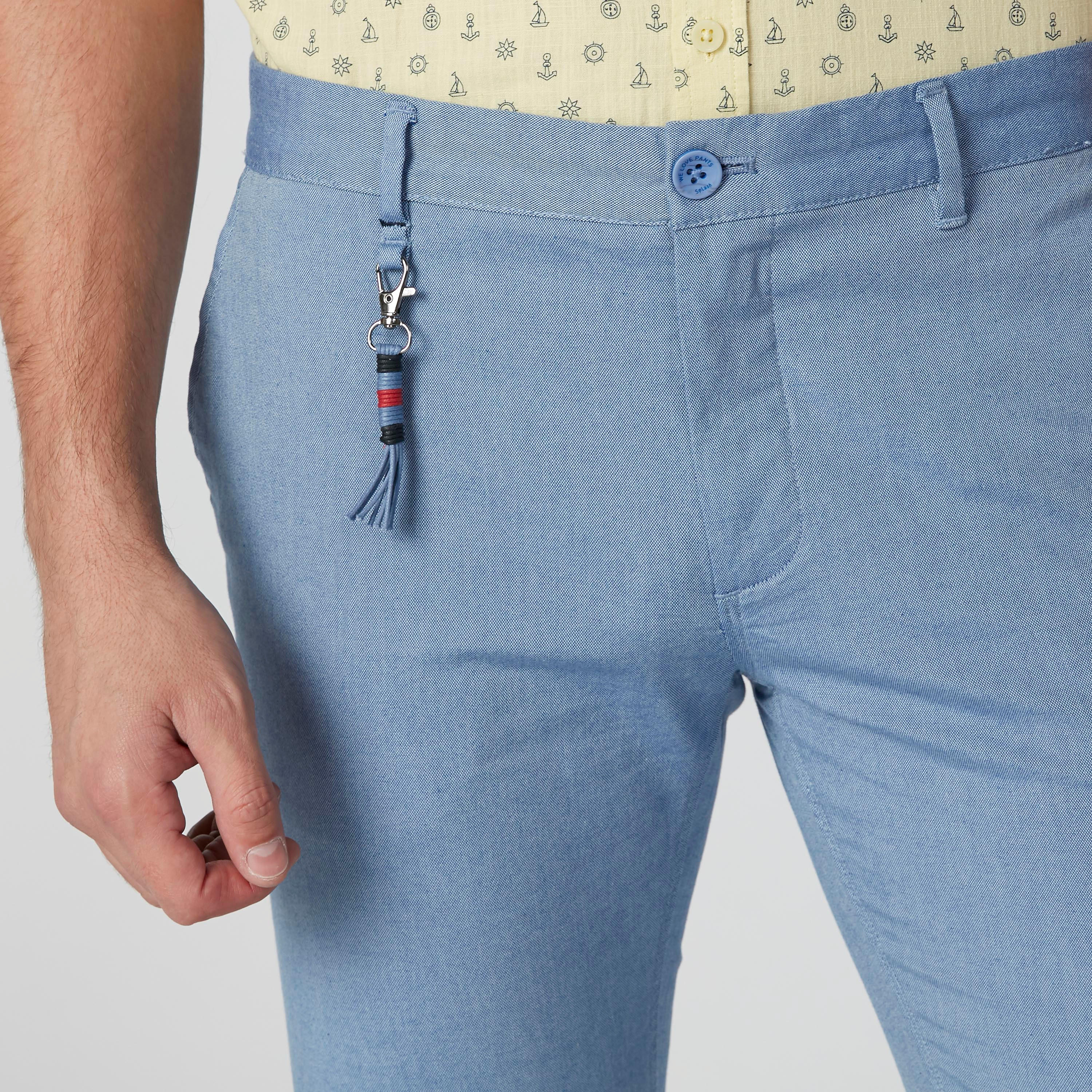 بنطال شينو طويل بقصّة سليم وزر إغلاق وخصر متوسط الارتفاع-men-clothing-bottoms-trousersandchinos-trousers-image-5