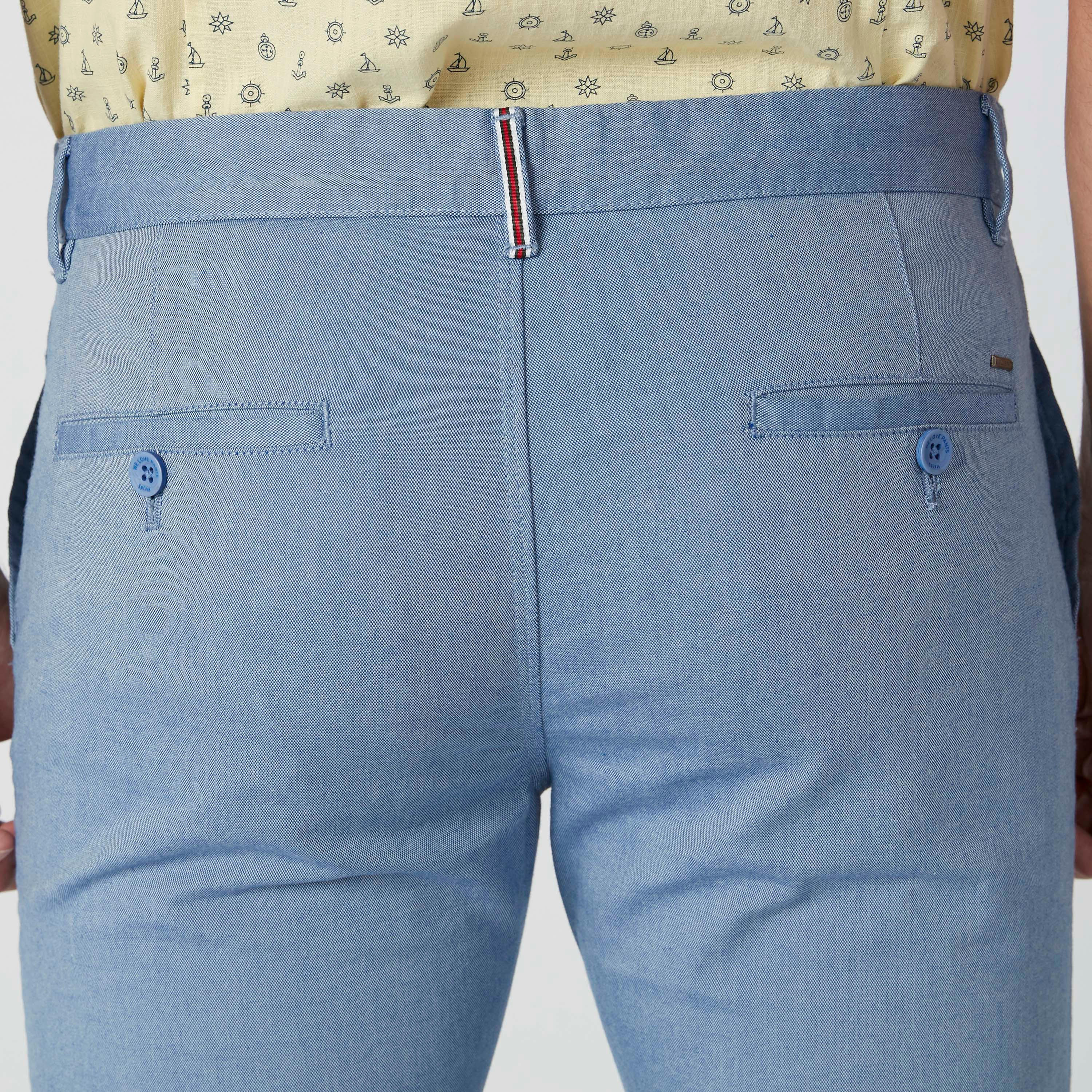 بنطال شينو طويل بقصّة سليم وزر إغلاق وخصر متوسط الارتفاع-men-clothing-bottoms-trousersandchinos-trousers-image-6