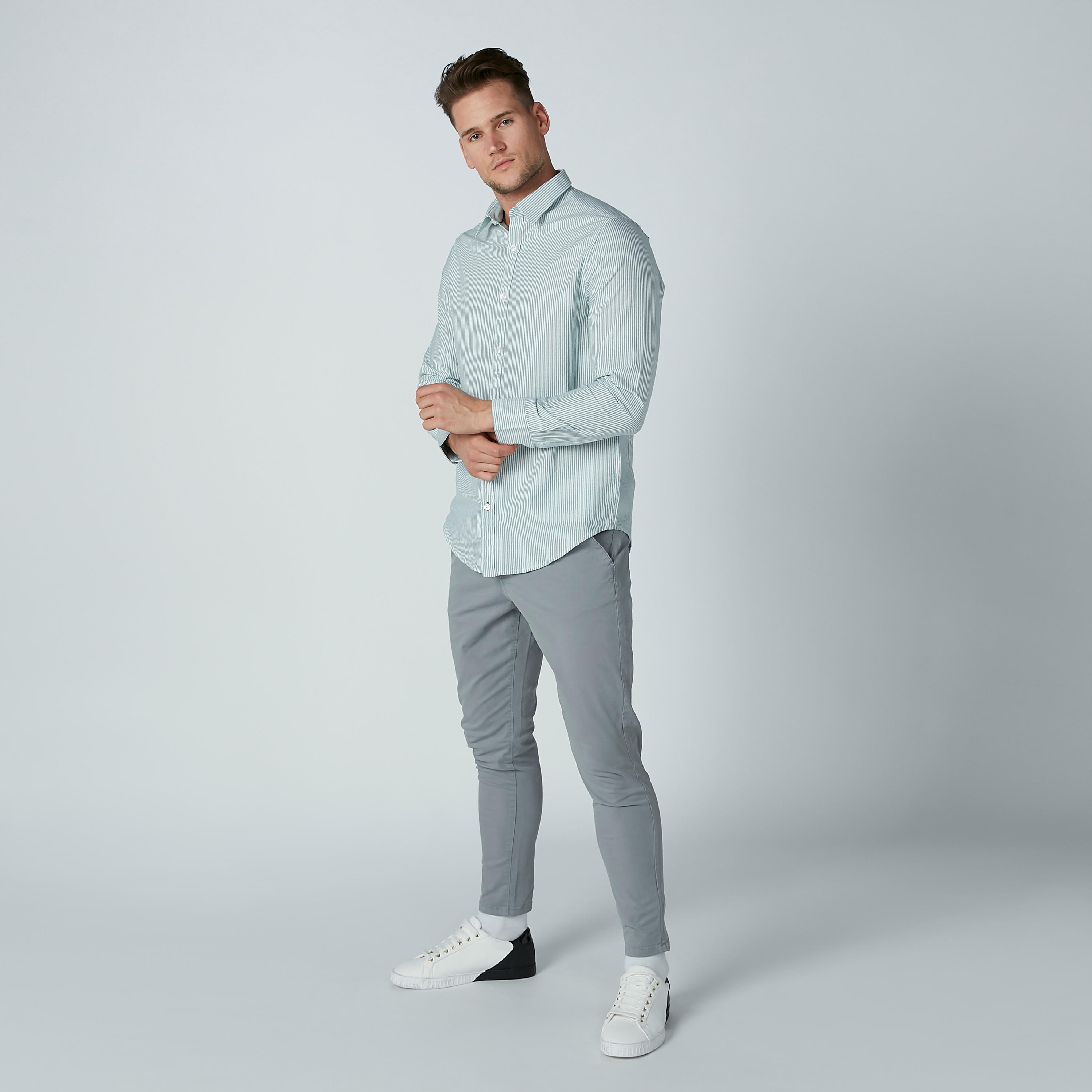 Solid Chinos in Slim-Fit with Zip Fly Closure-men-clothing-bottoms-trousersandchinos-trousers-image-2