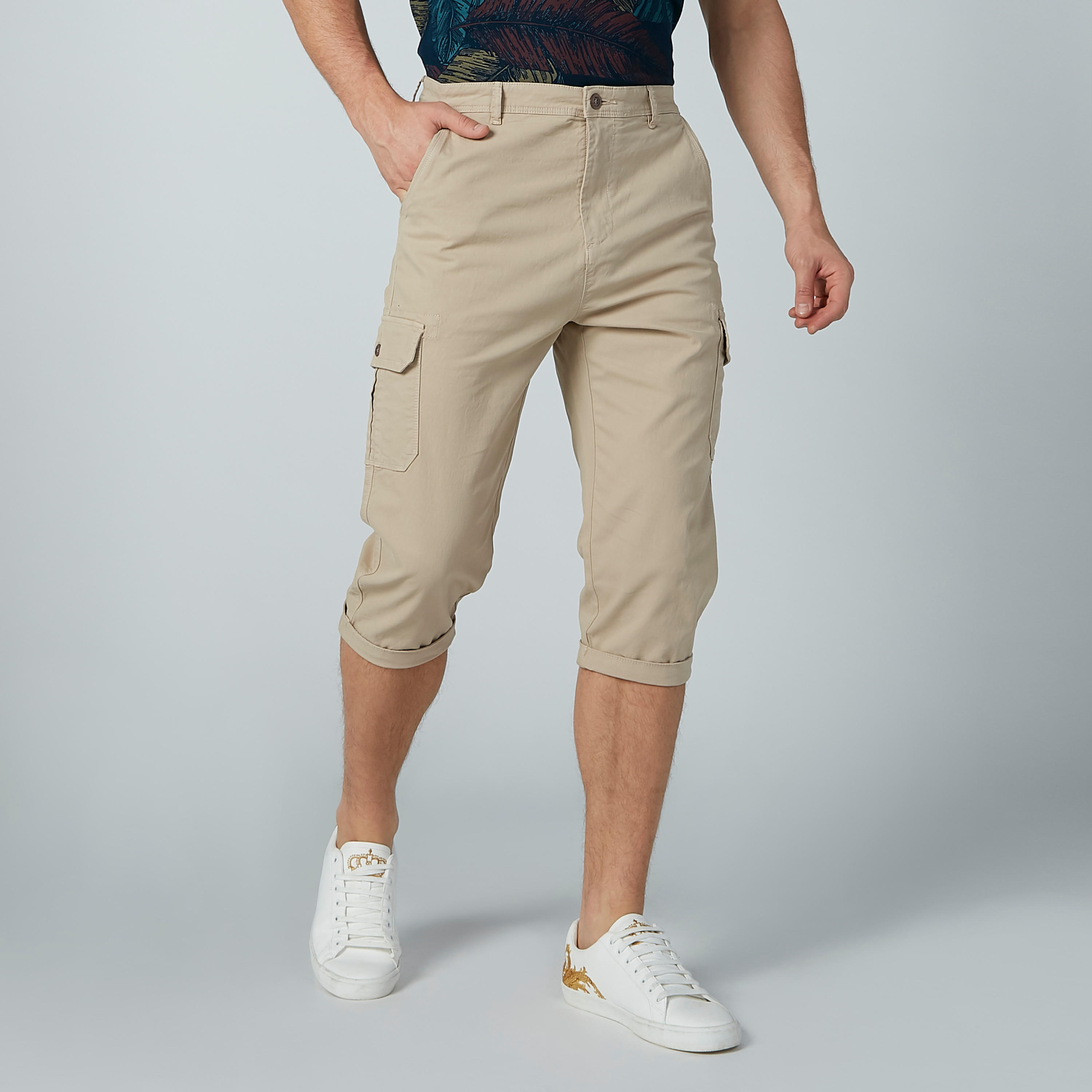 Solid Shorts with Pocket Detail-men-clothing-bottoms-shorts-image-1