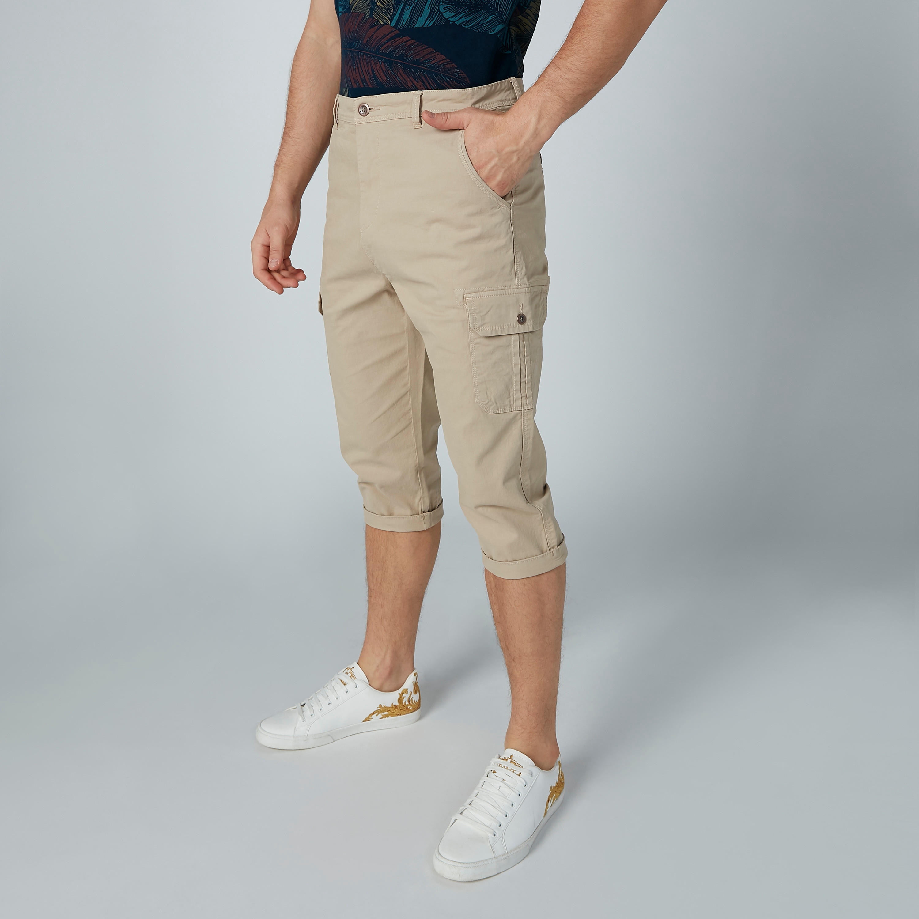Solid Shorts with Pocket Detail-men-clothing-bottoms-shorts-image-3