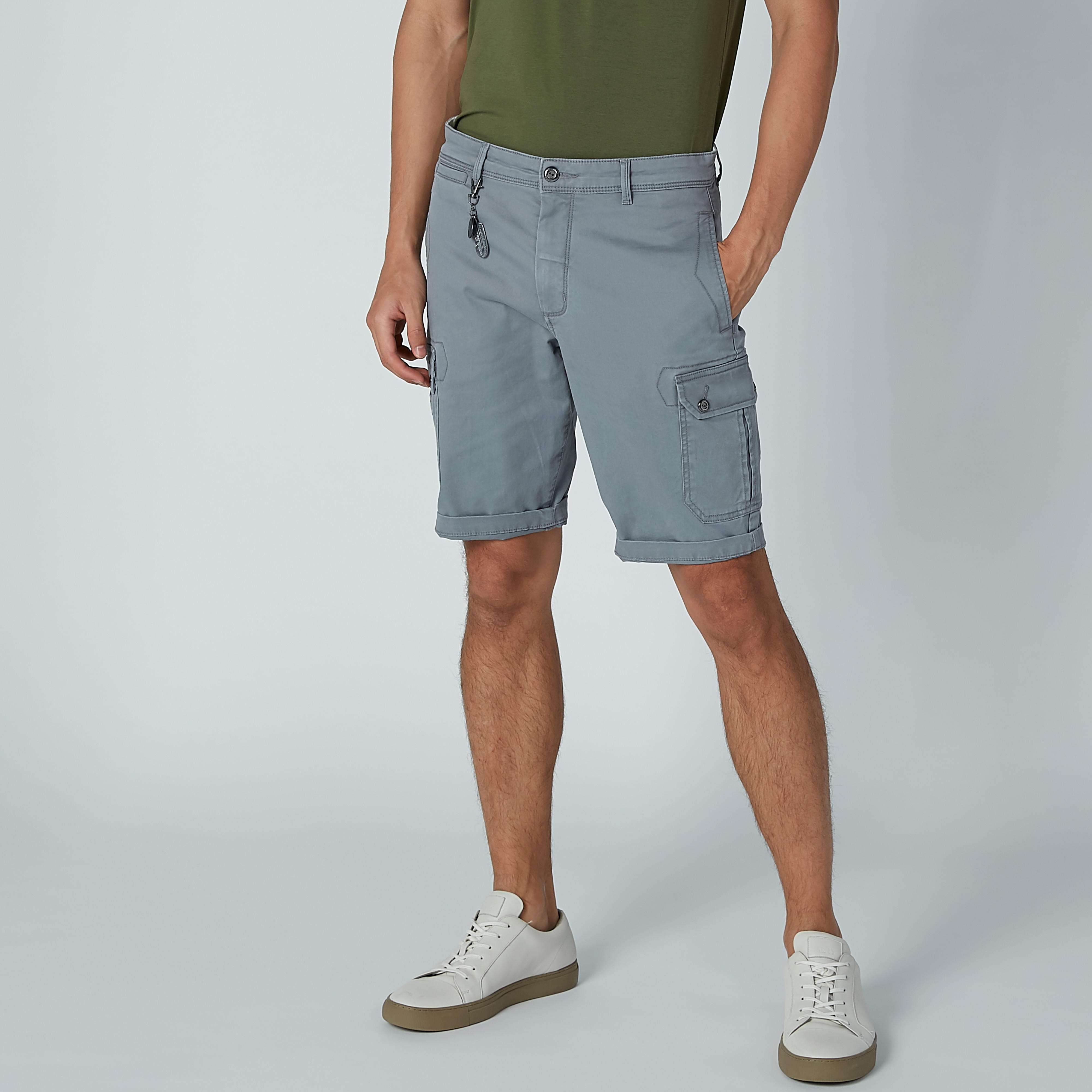 Solid Shorts with Pocket Detail and Zip Fly Closure-men-clothing-bottoms-shorts-image-1