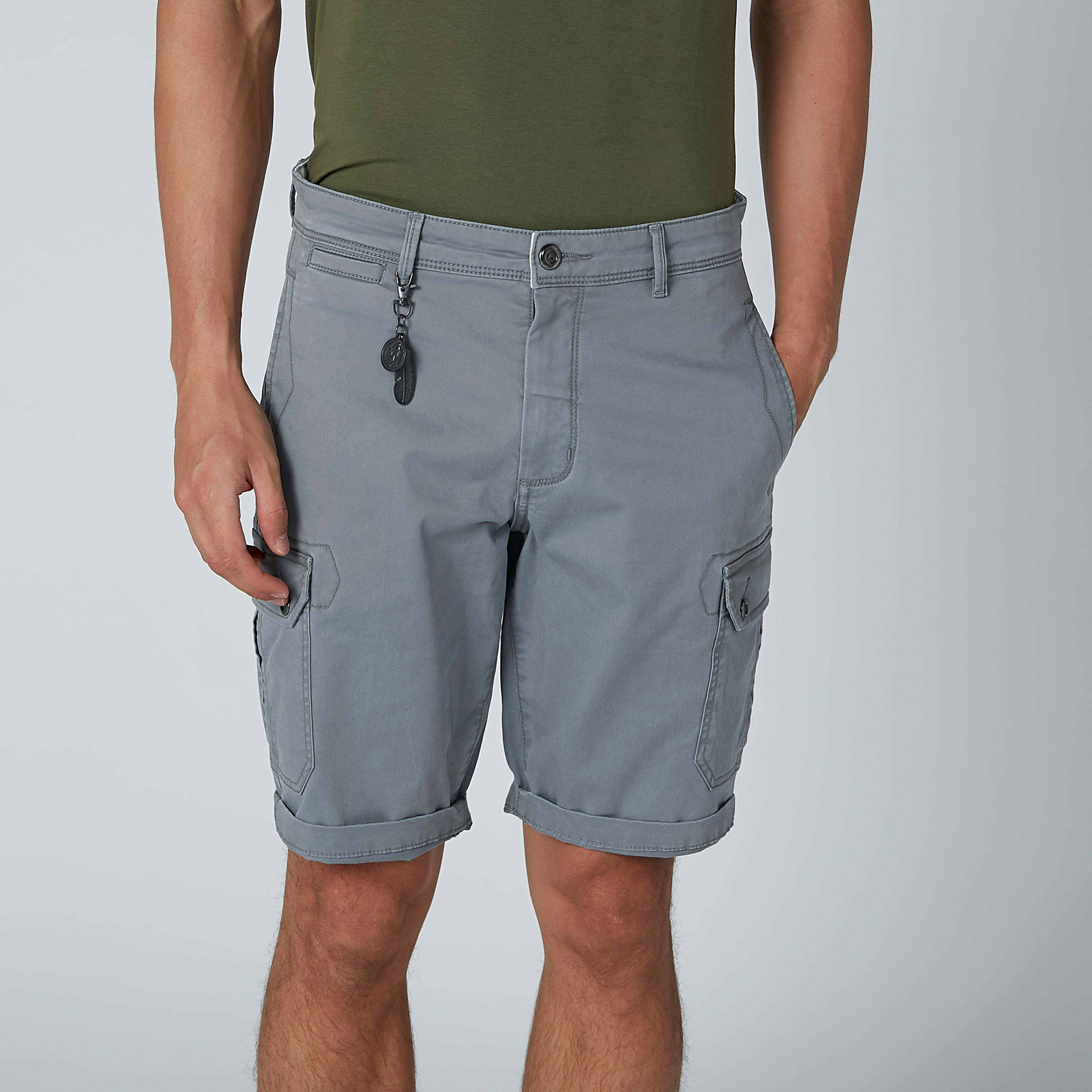 Solid Shorts with Pocket Detail and Zip Fly Closure-men-clothing-bottoms-shorts-image-3