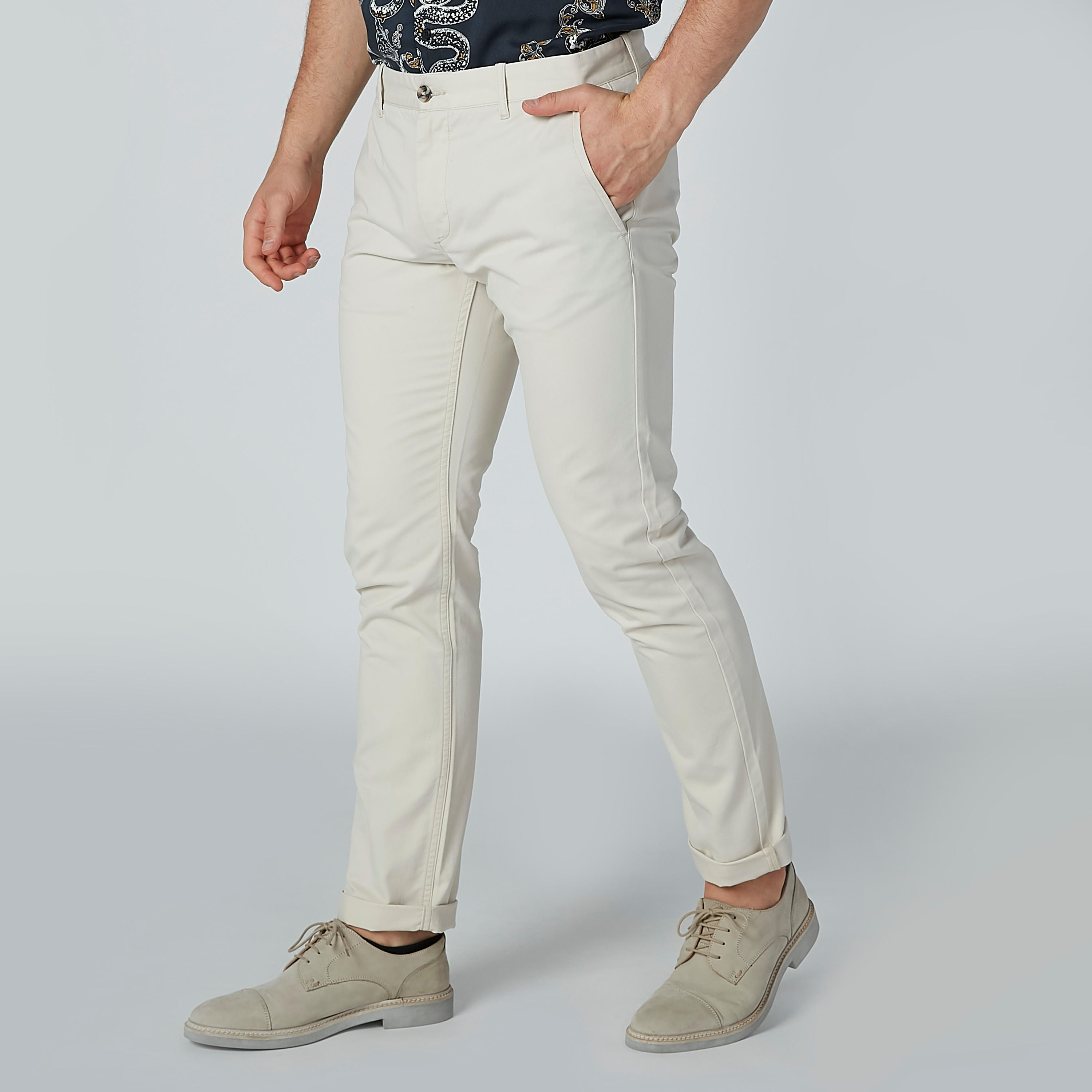 بنطال طويل سادة بجيوب وحلقات للحزام-men-clothing-bottoms-trousersandchinos-trousers-image-1