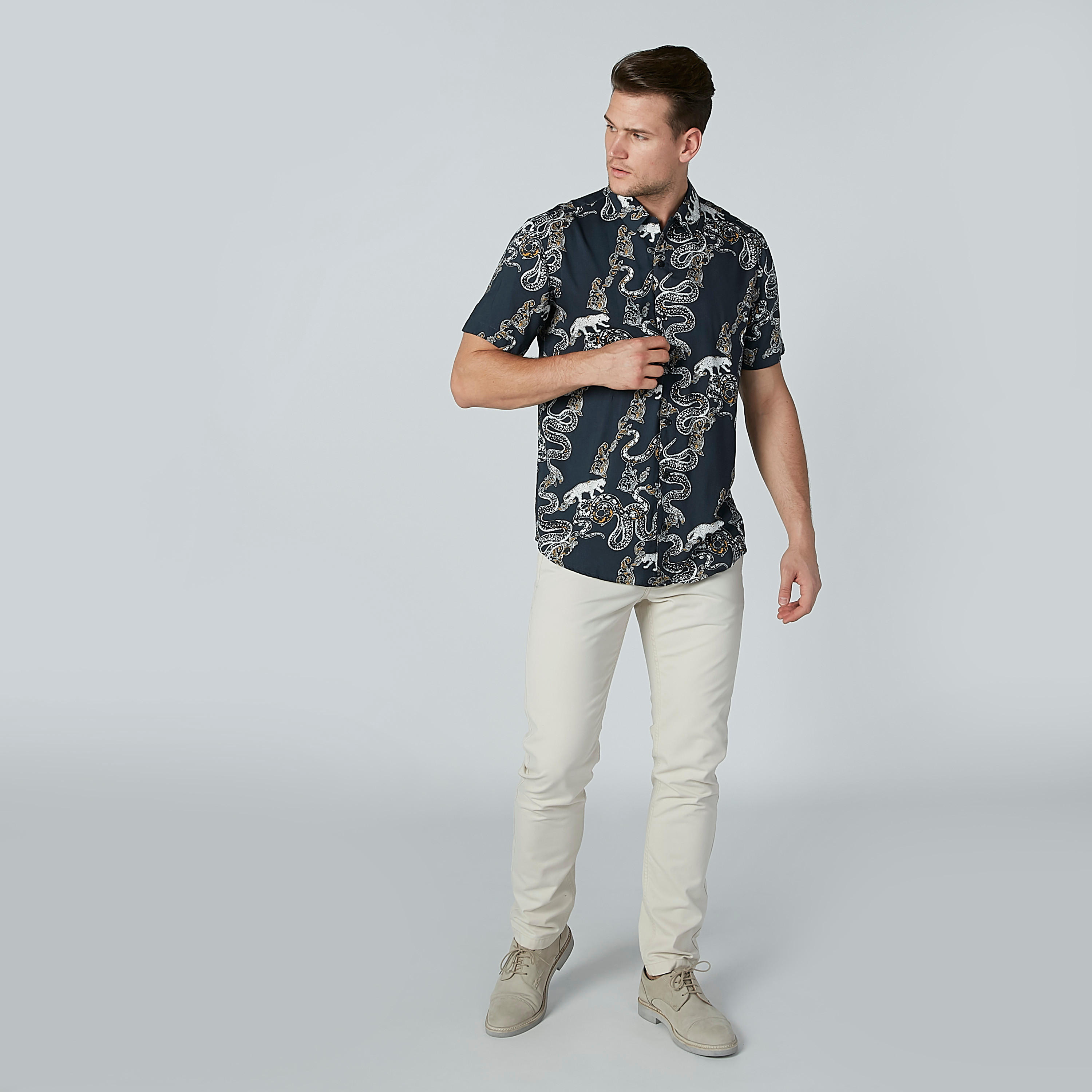 بنطال طويل سادة بجيوب وحلقات للحزام-men-clothing-bottoms-trousersandchinos-trousers-image-2