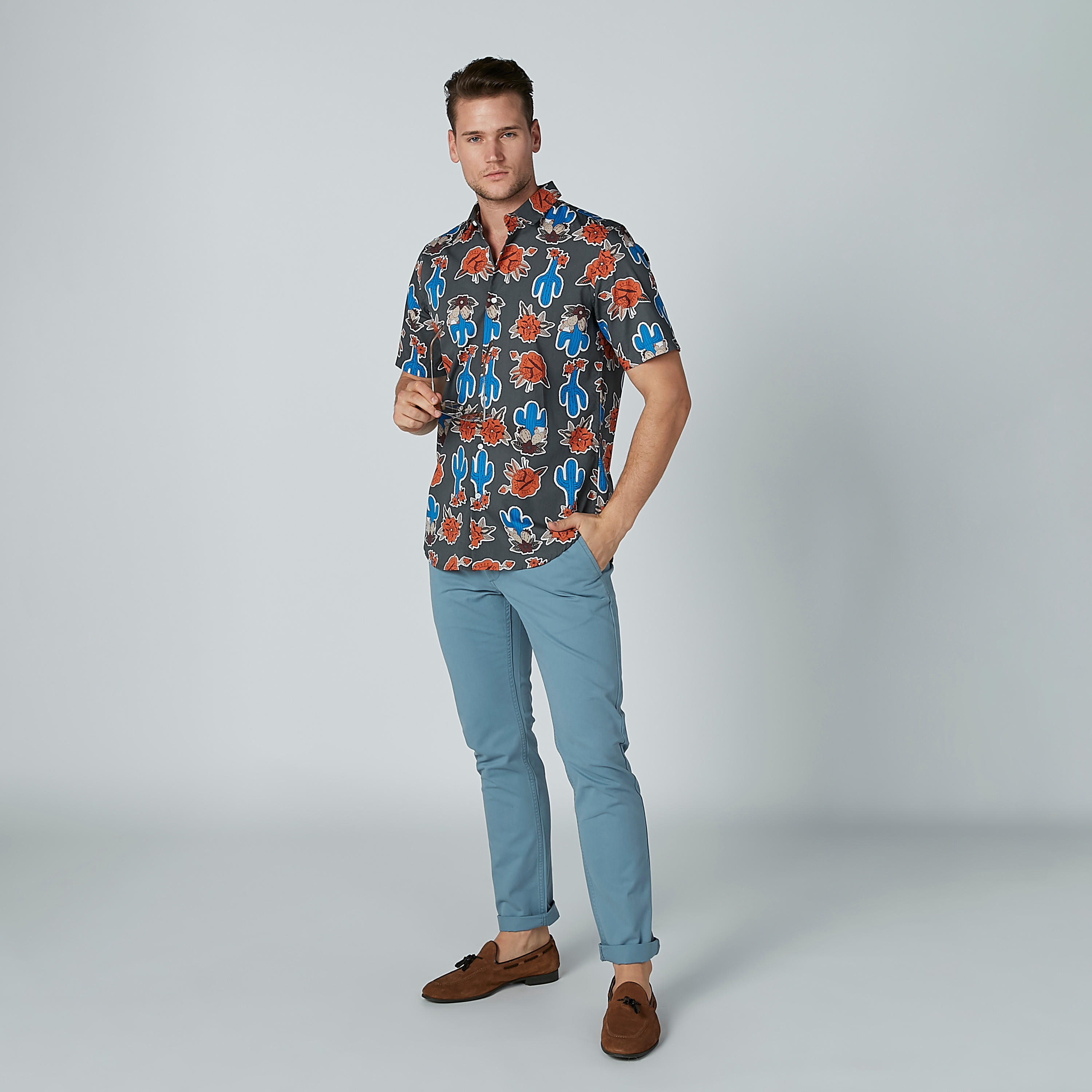بنطال شينو طويل سادة بجيوب-men-clothing-bottoms-trousersandchinos-trousers-image-2