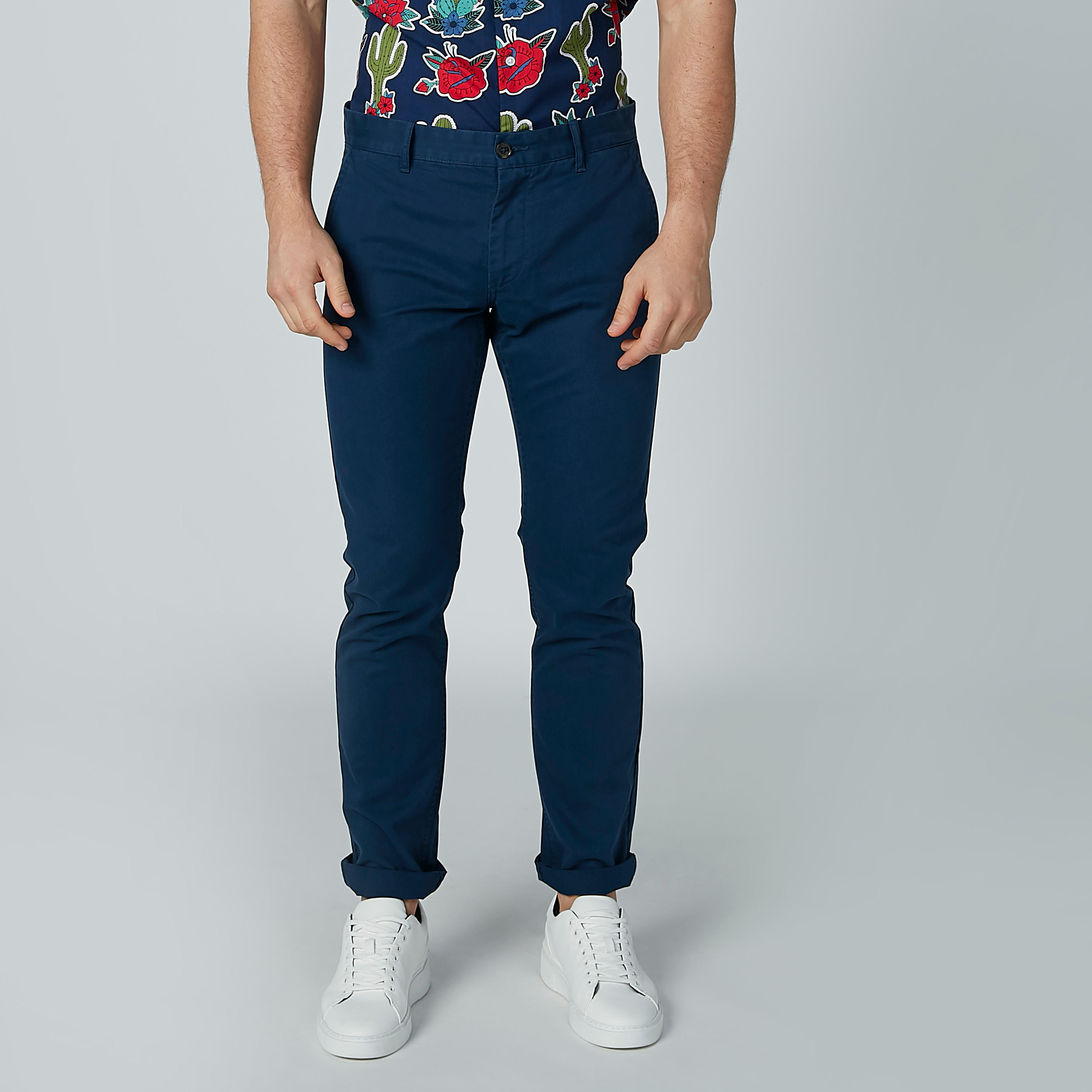 بنطال شينو سادة بسحّاب إغلاق وجيوب-men-clothing-bottoms-trousersandchinos-trousers-image-3