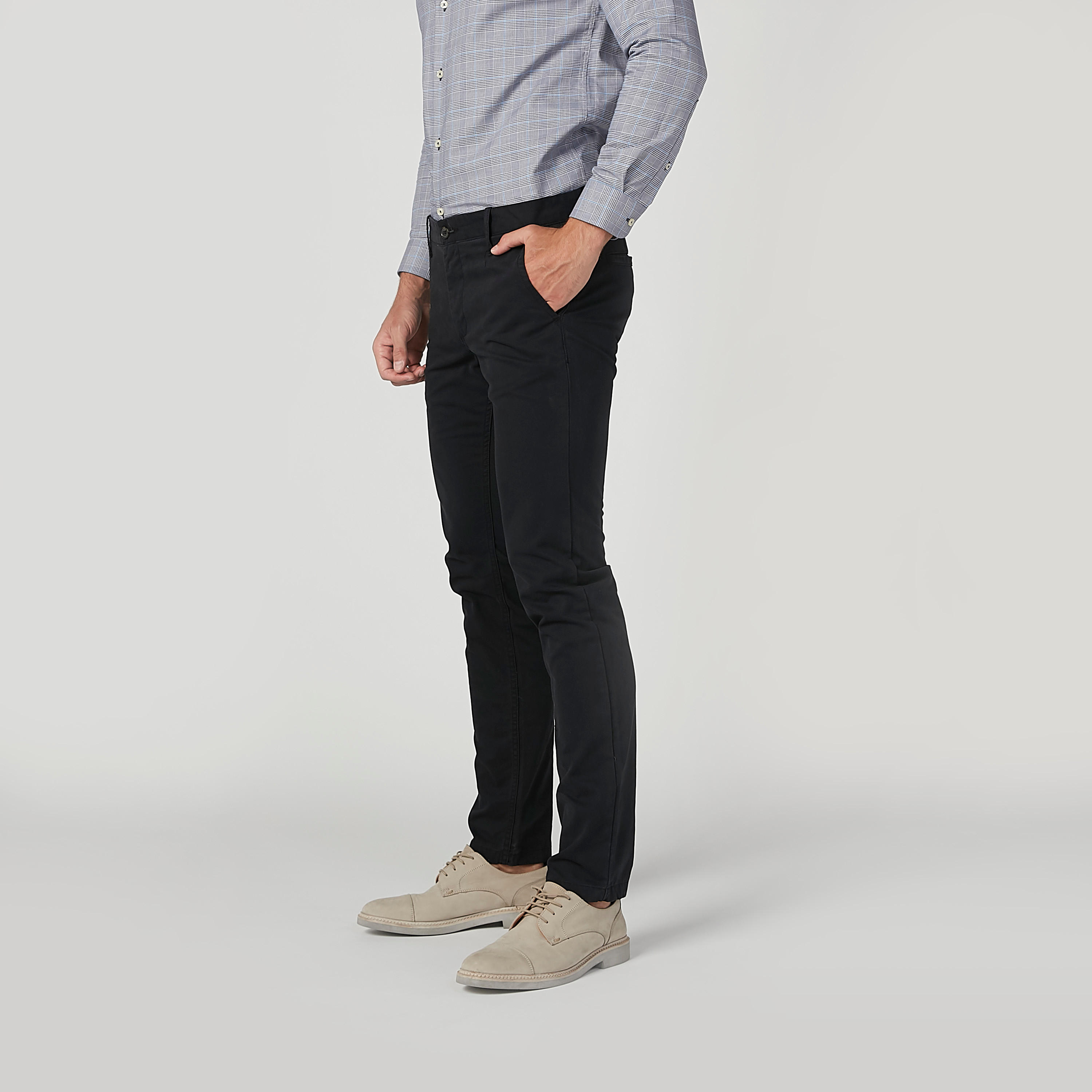 Full Length Plain Trousers with Pocket Detail and Belt Loops-men-clothing-bottoms-trousersandchinos-trousers-image-3