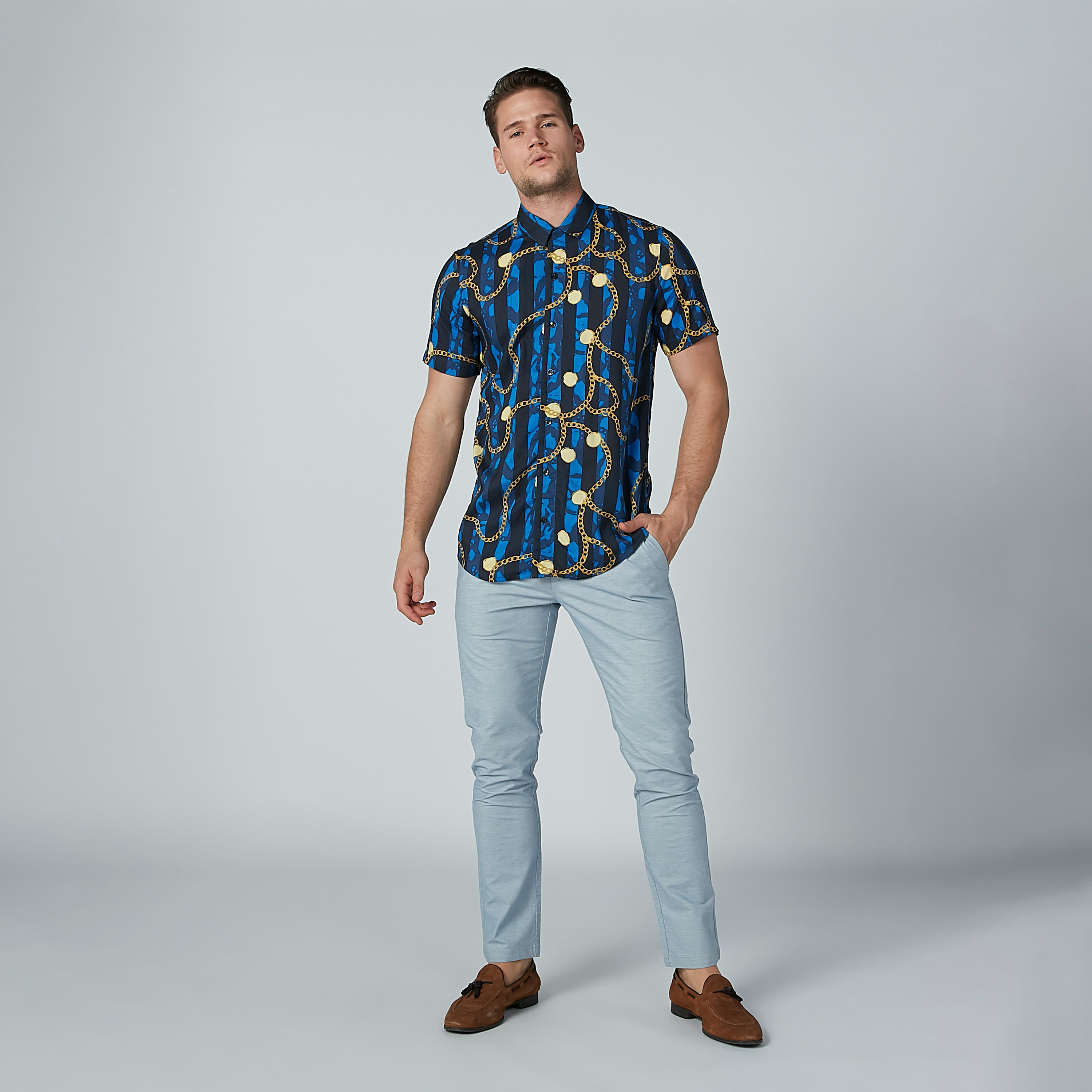 بنطال شينو طويل سادة بجيوب-men-clothing-bottoms-trousersandchinos-trousers-image-1
