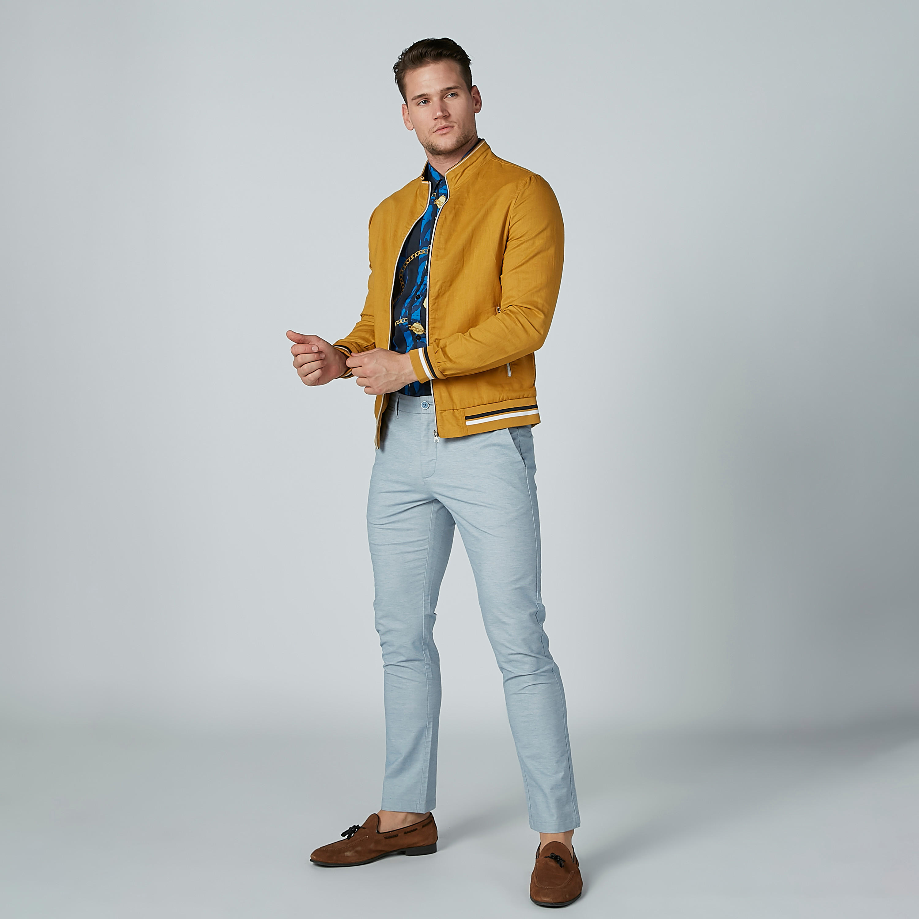 بنطال شينو طويل سادة بجيوب-men-clothing-bottoms-trousersandchinos-trousers-image-2