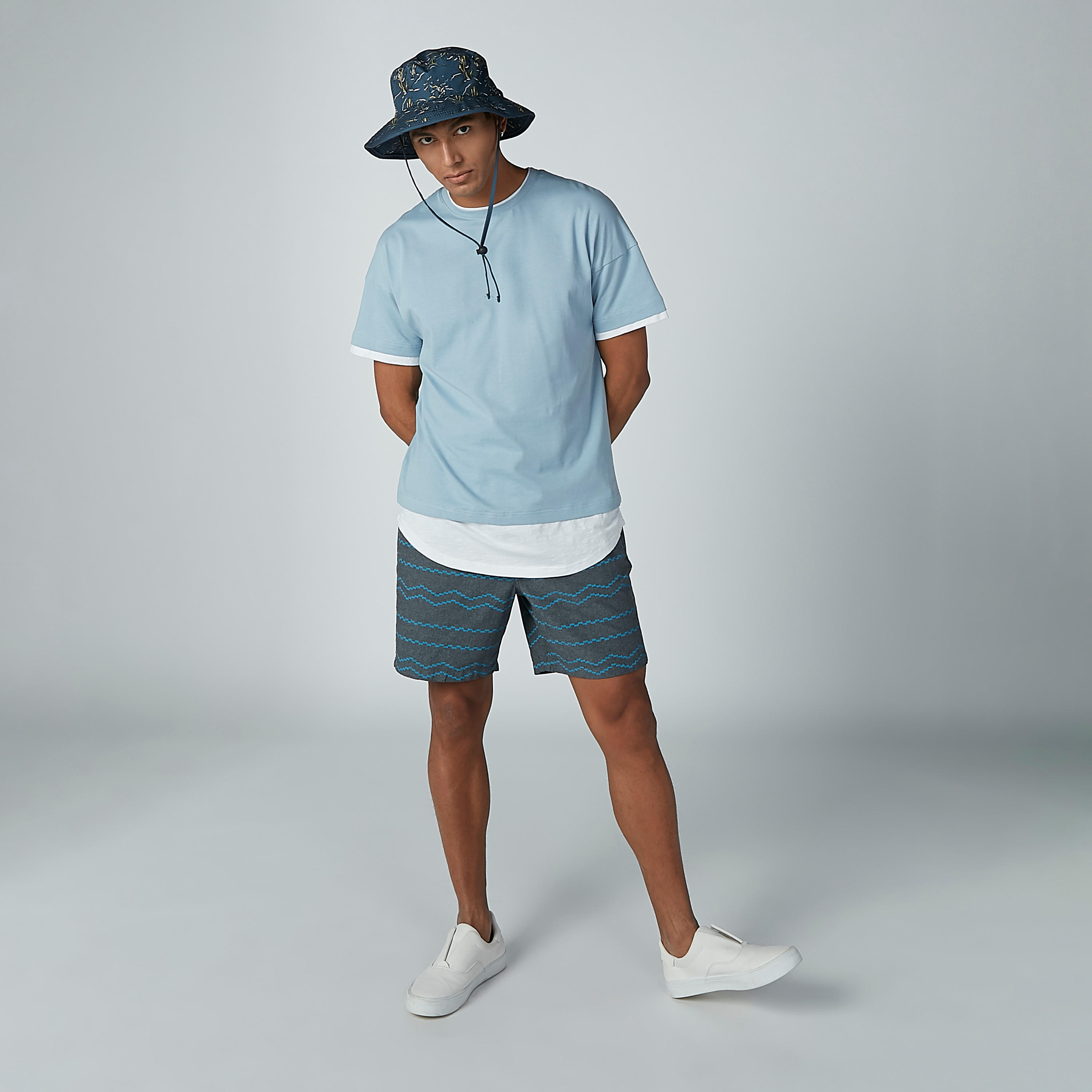 Printed Shorts with Pocket Detail and Drawstring-men-clothing-bottoms-shorts-image-2