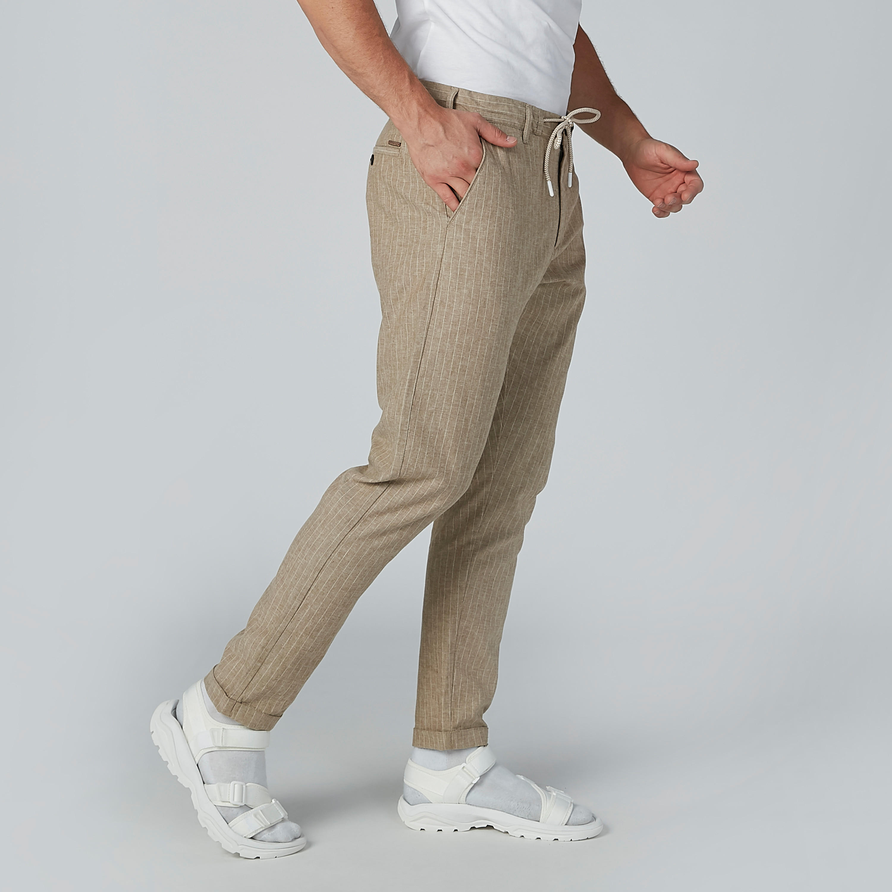 Striped Trousers with Pocket Detail and Drawstring-men-clothing-bottoms-trousersandchinos-trousers-image-4