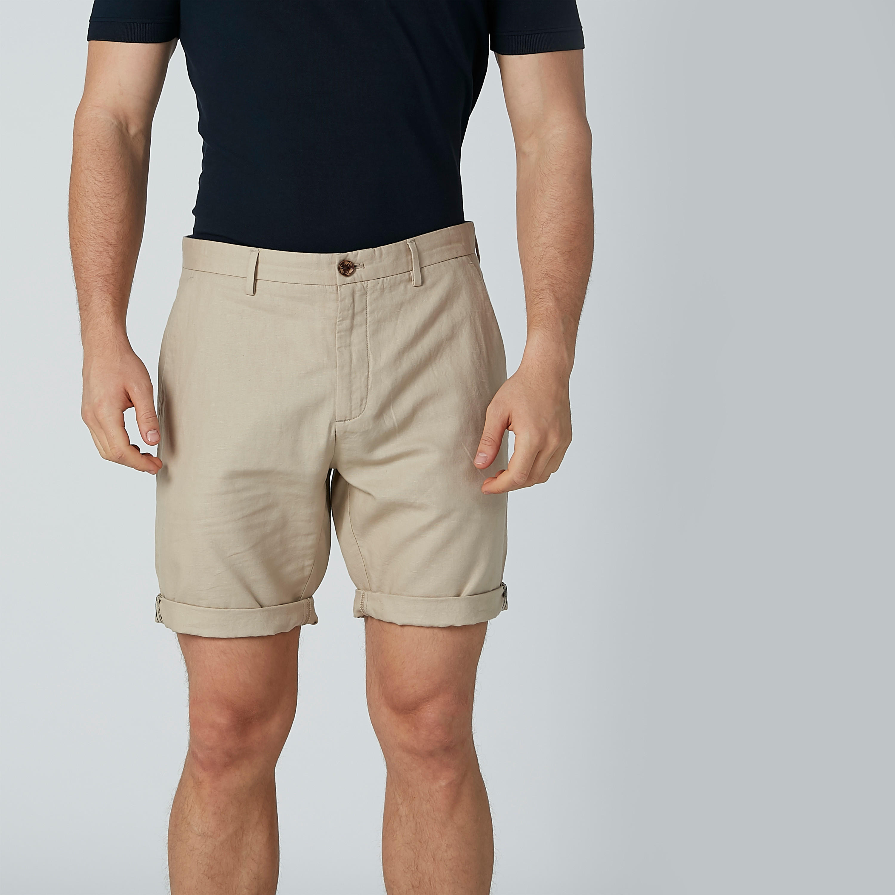 شورت سادة بزر إغلاق وجيوب-men-clothing-bottoms-shorts-image-3