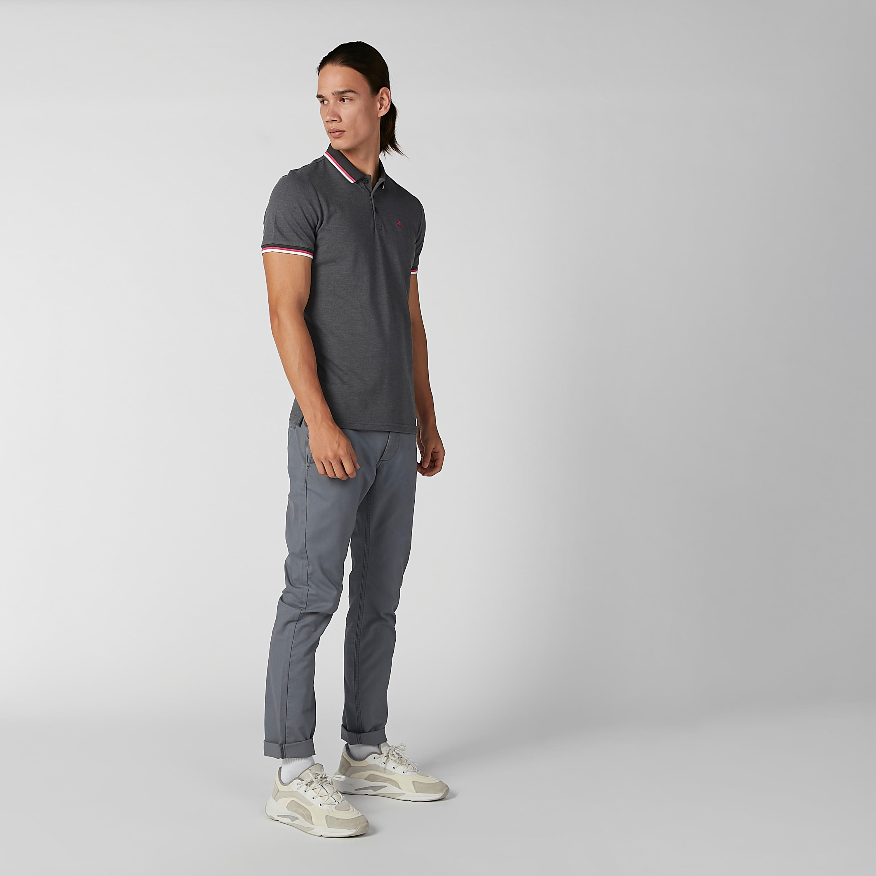 بنطال شينو طويل سادة بجيوب وحلقات للحزام-men-clothing-bottoms-trousersandchinos-trousers-image-2