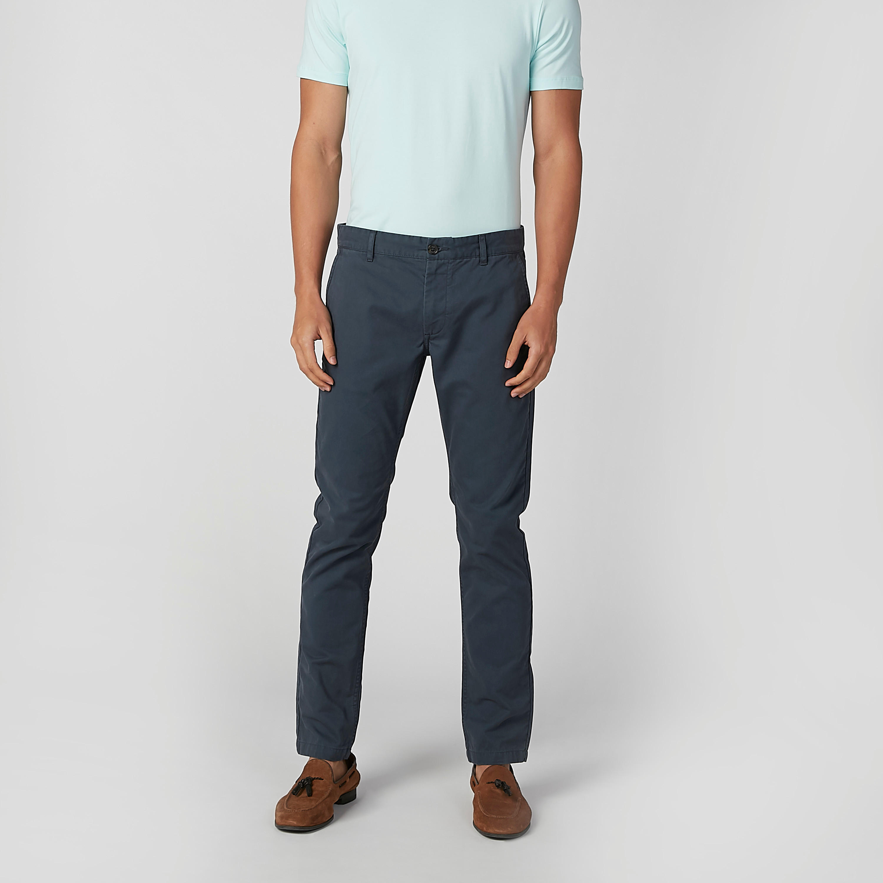 بنطال طويل سادة بجيوب وحلقات للحزام-men-clothing-bottoms-trousersandchinos-trousers-image-2