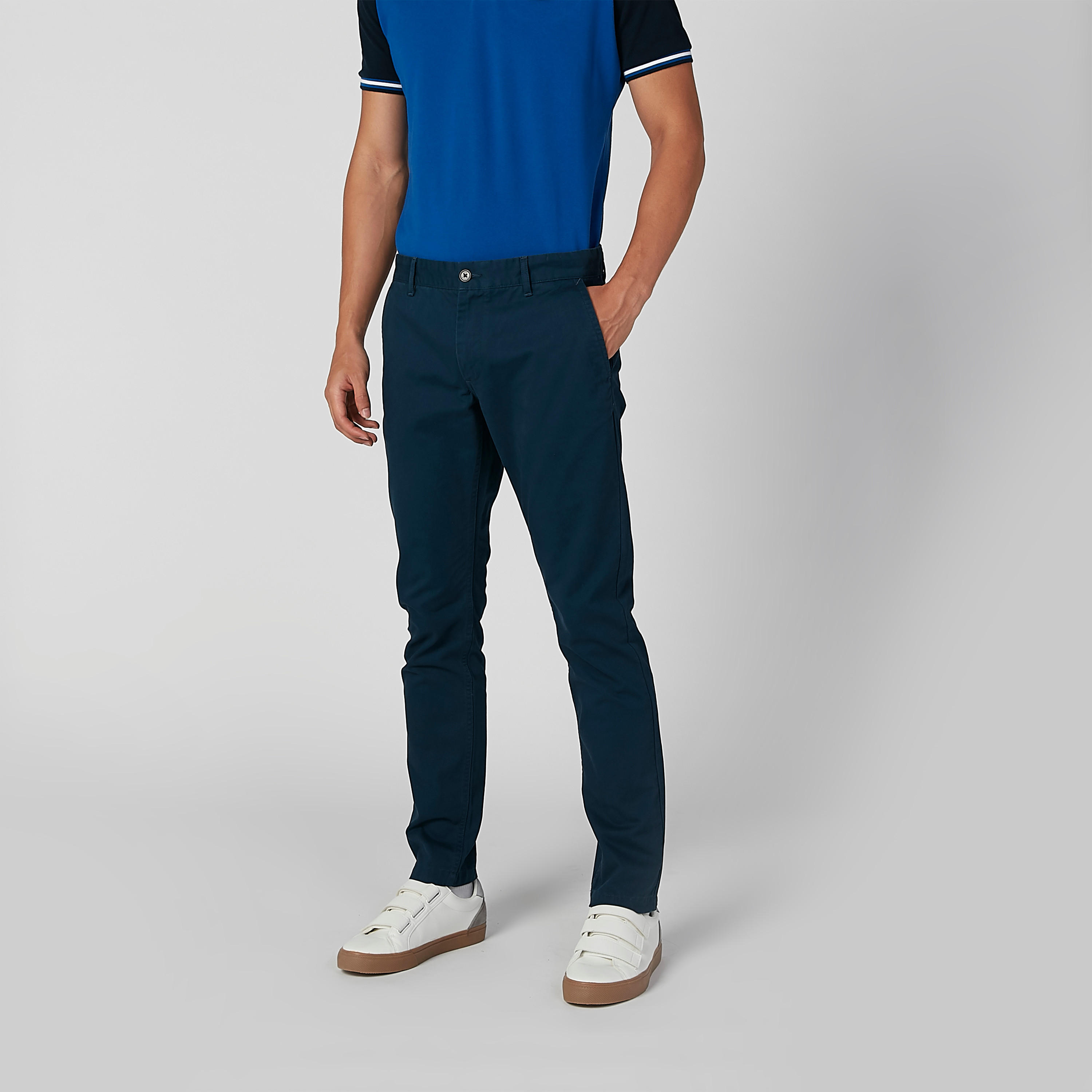 Solid Trousers with Pocket Detail and Belt Loops-men-clothing-bottoms-trousersandchinos-trousers-image-1