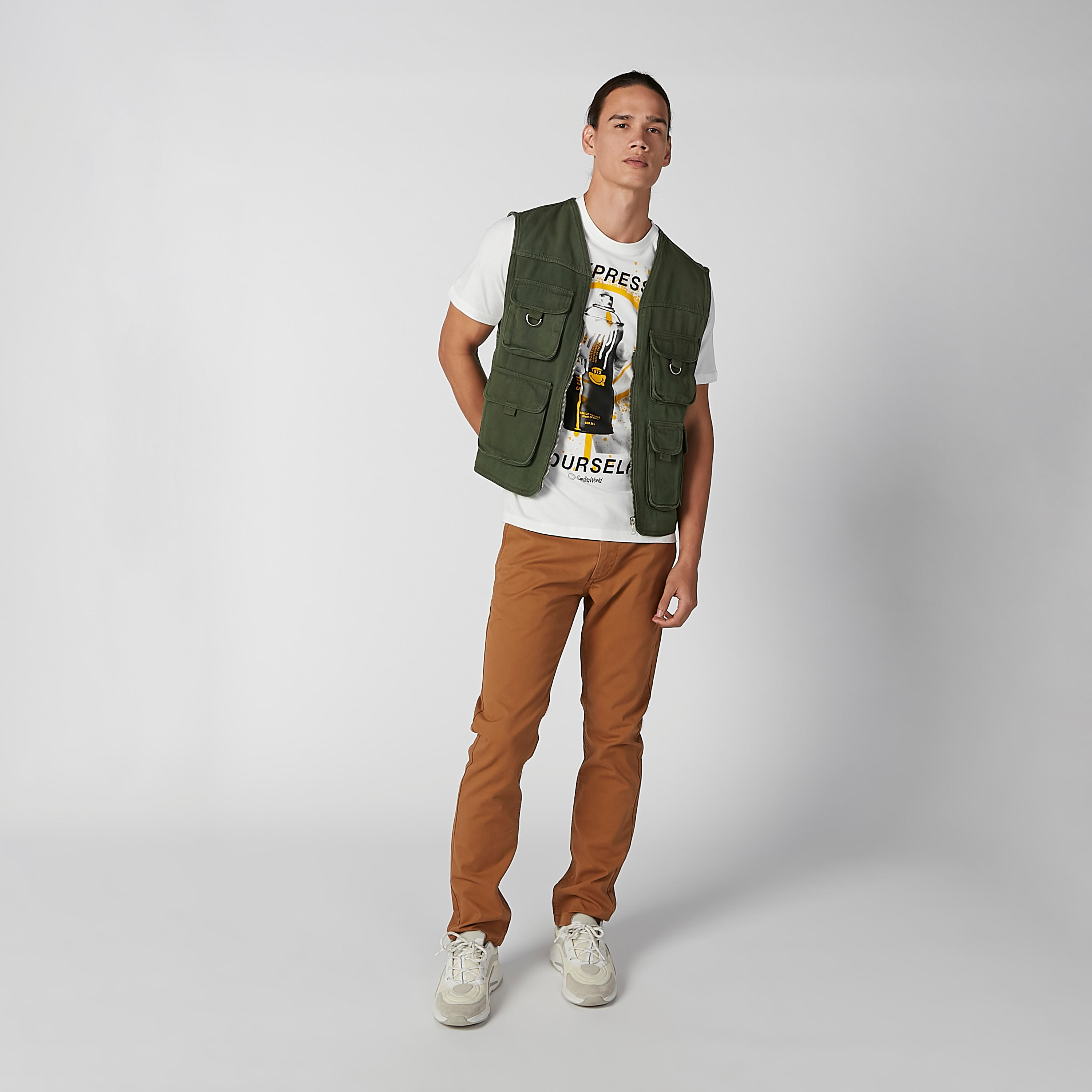 بنطال طويل سادة بجيوب وحلقات للحزام-men-clothing-bottoms-trousersandchinos-trousers-image-2