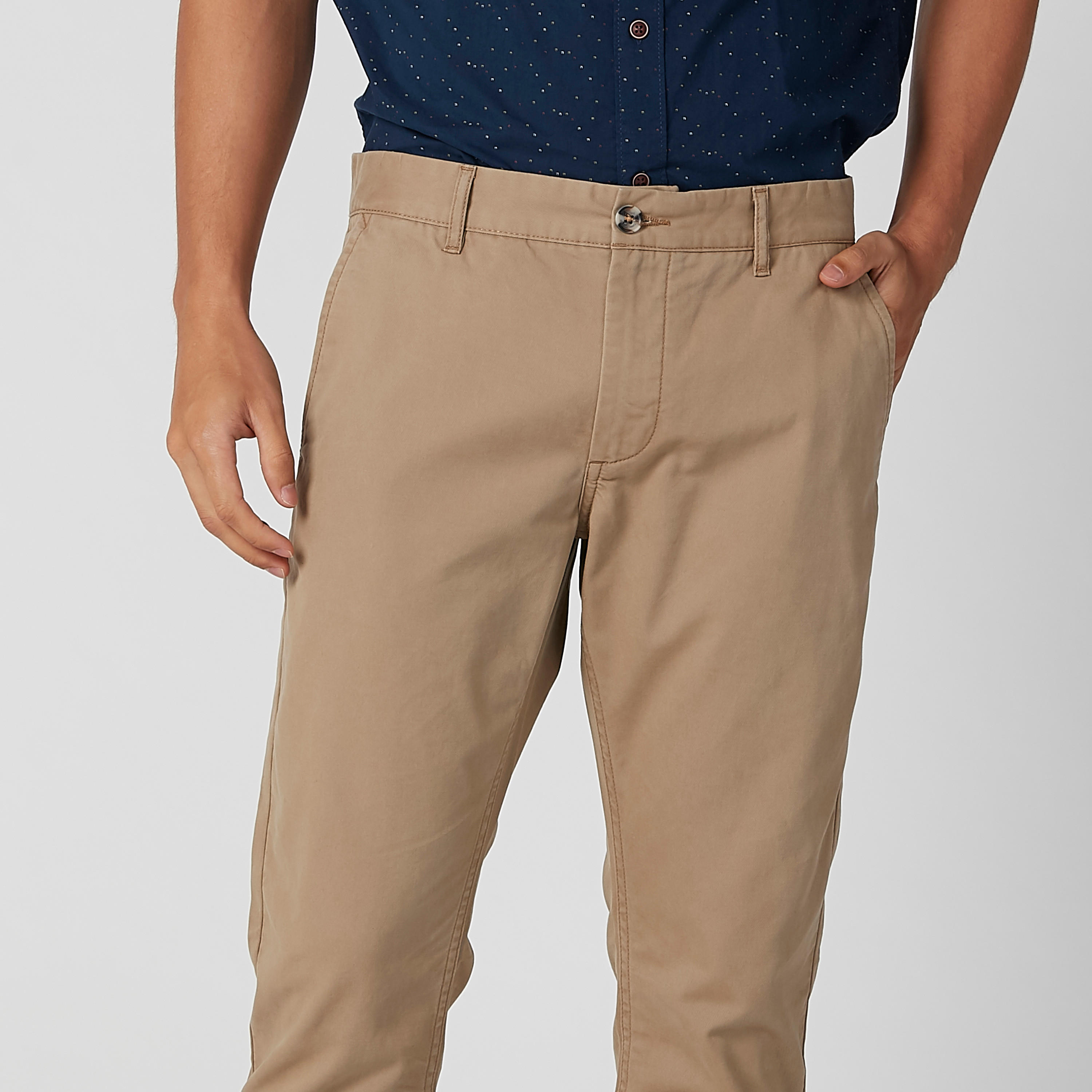 بنطال طويل سادة بجيوب وحلقات للحزام-men-clothing-bottoms-trousersandchinos-trousers-image-3