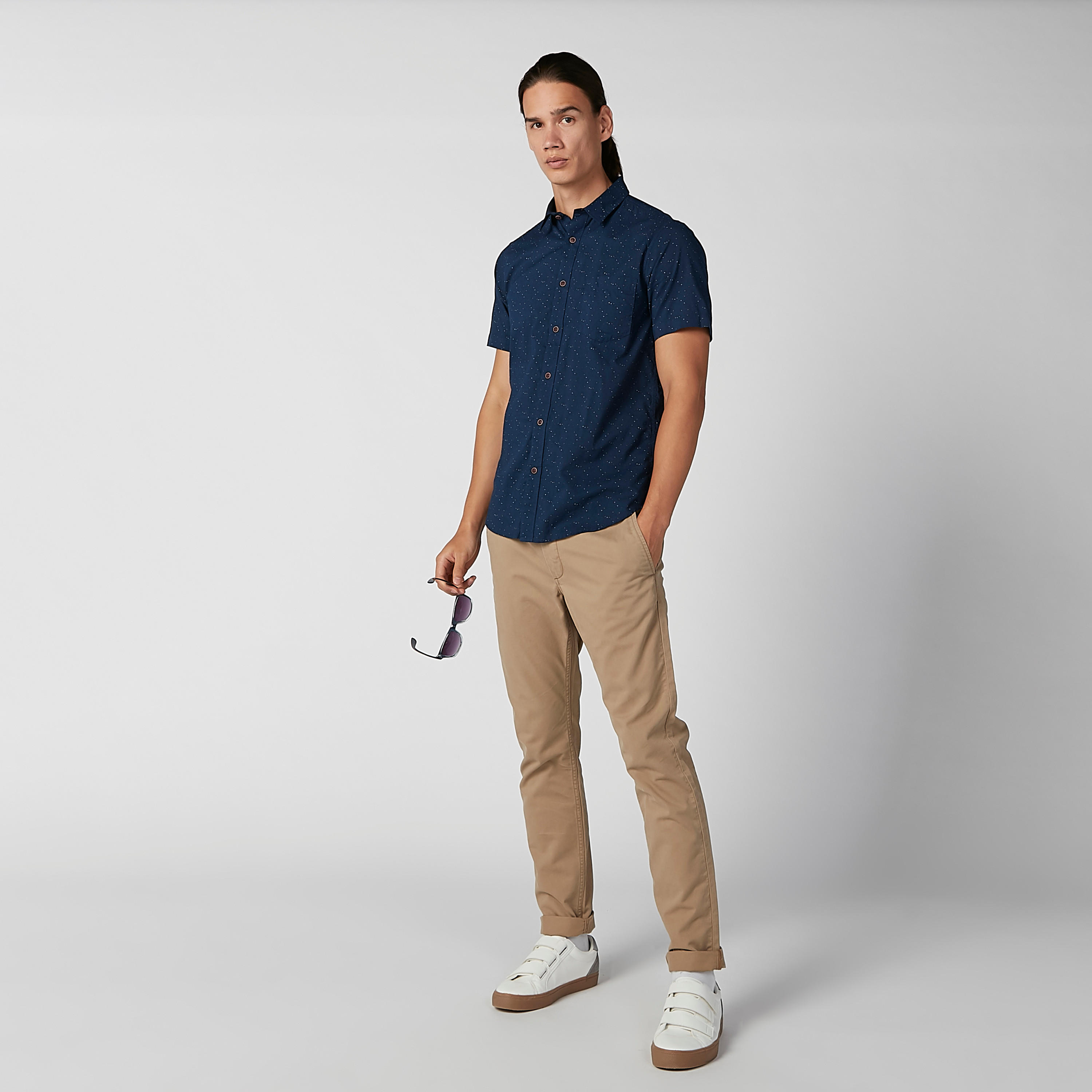 بنطال طويل سادة بجيوب وحلقات للحزام-men-clothing-bottoms-trousersandchinos-trousers-image-4