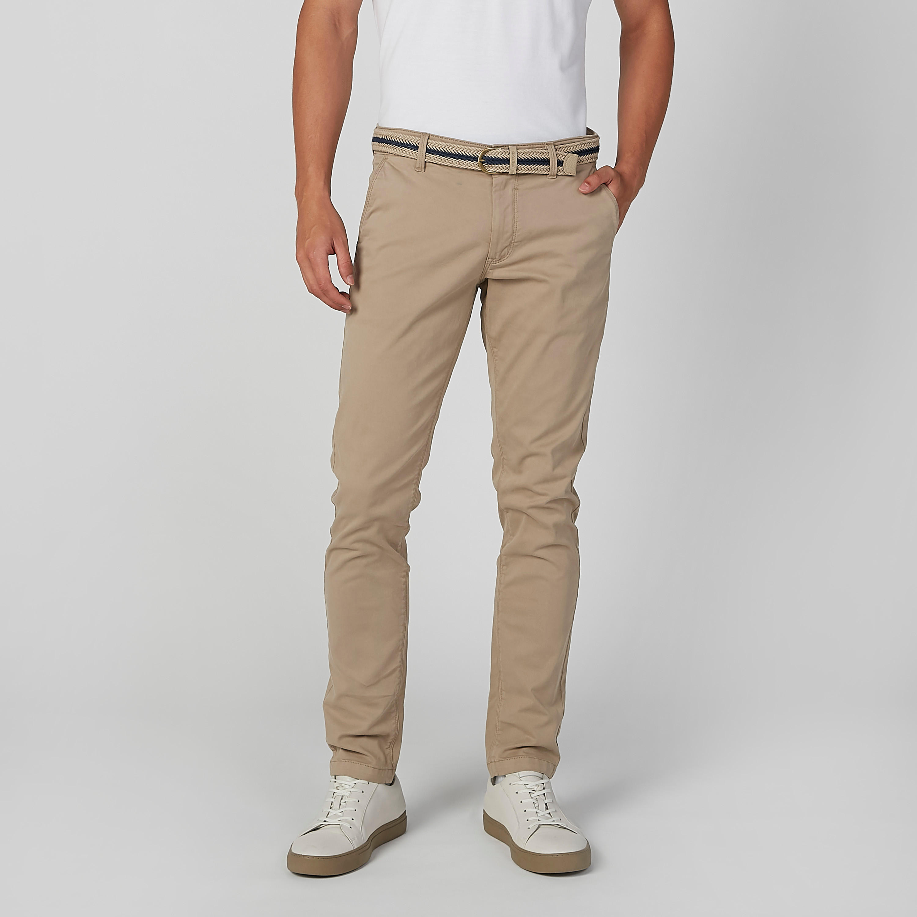 بنطلون مستدام شينو طويل سليم بخصر متوسط الارتفاع -men-clothing-bottoms-trousersandchinos-trousers-image-1