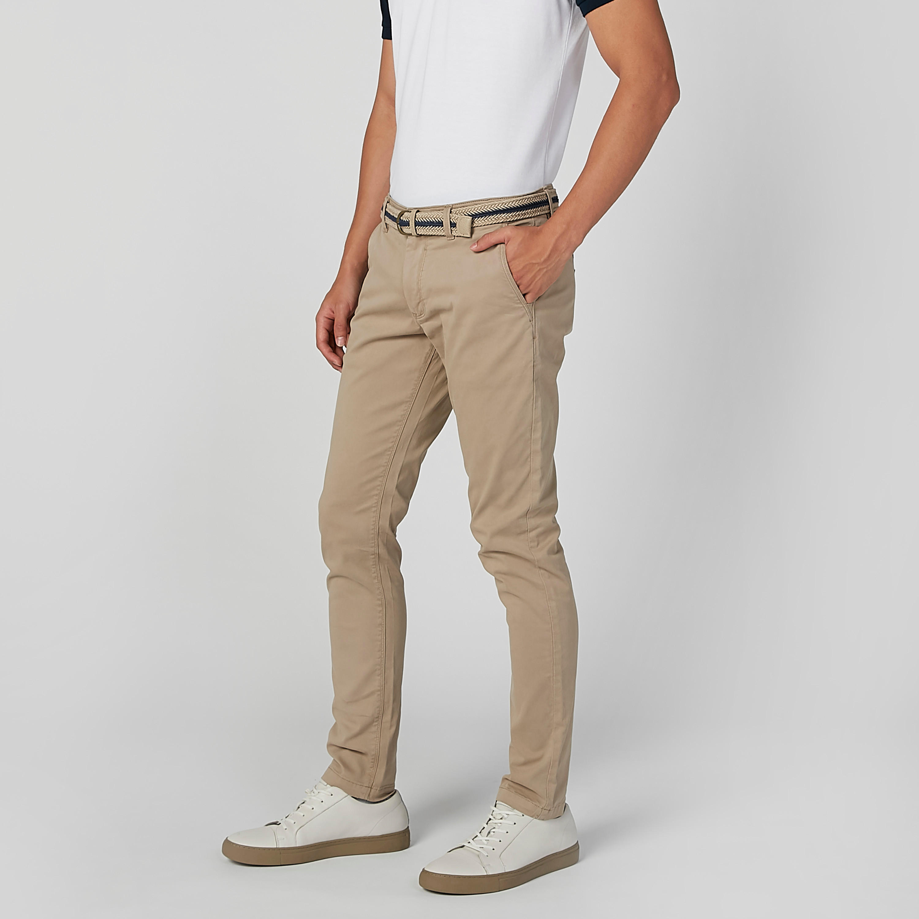 بنطلون مستدام شينو طويل سليم بخصر متوسط الارتفاع -men-clothing-bottoms-trousersandchinos-trousers-image-3