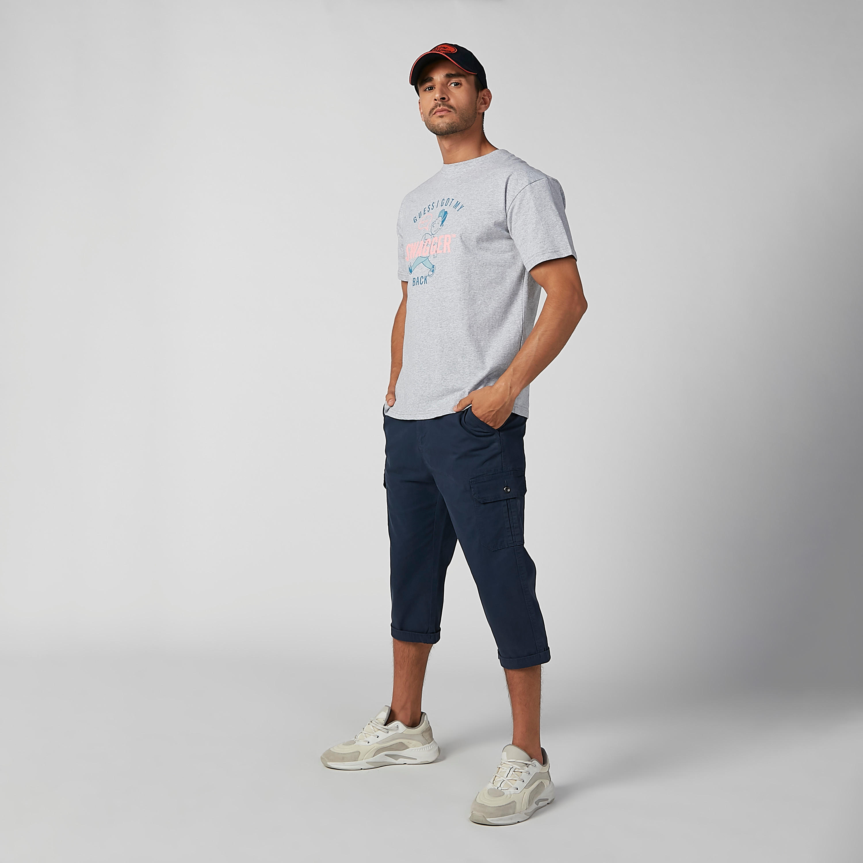 Sustainable Slim Fit Plain Mid Waist 3/4 Pants with Pocket Detail-men-clothing-bottoms-trousersandchinos-trousers-image-2