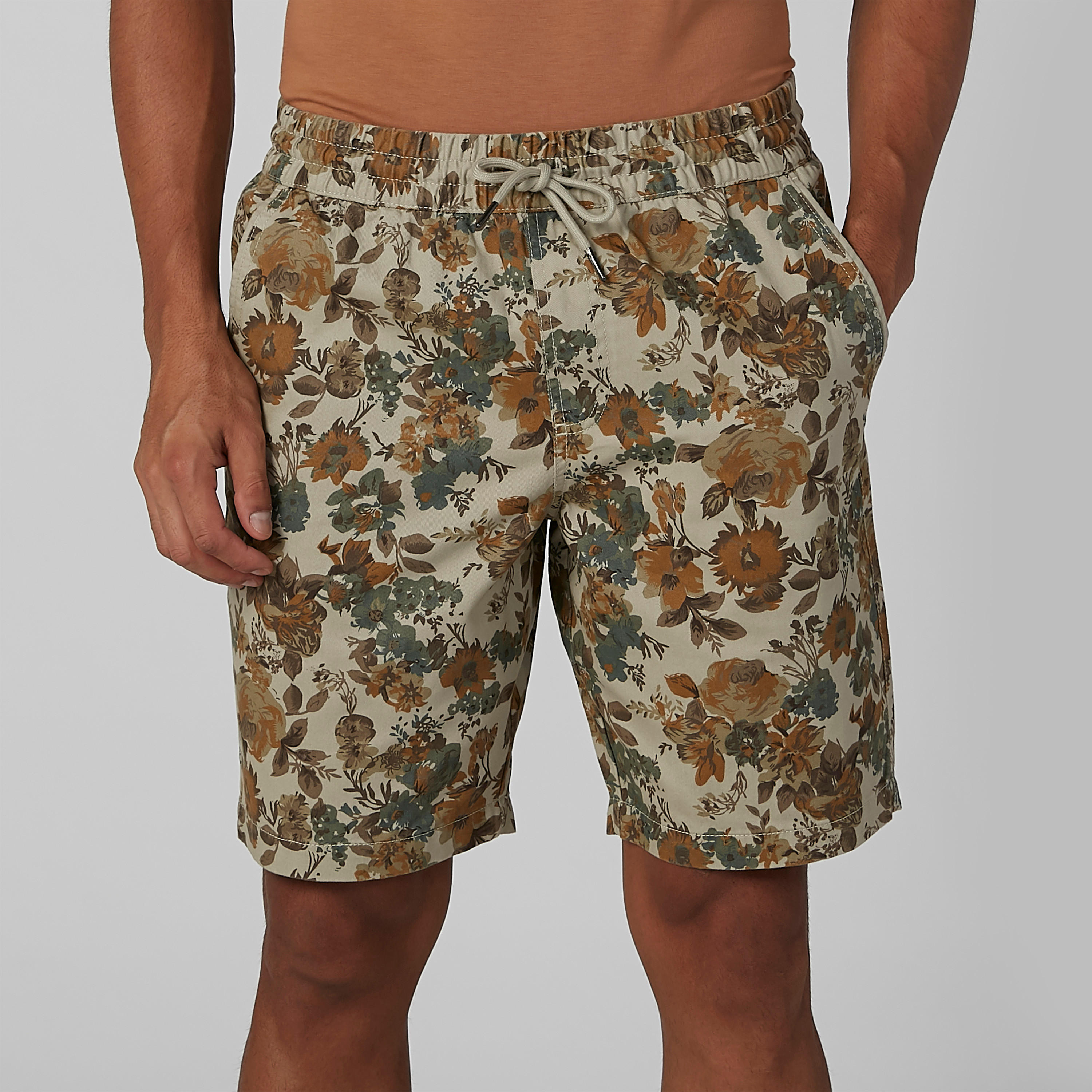شورت مستدام برباط إغلاق وطبعات زهرية -men-clothing-bottoms-shorts-image-1