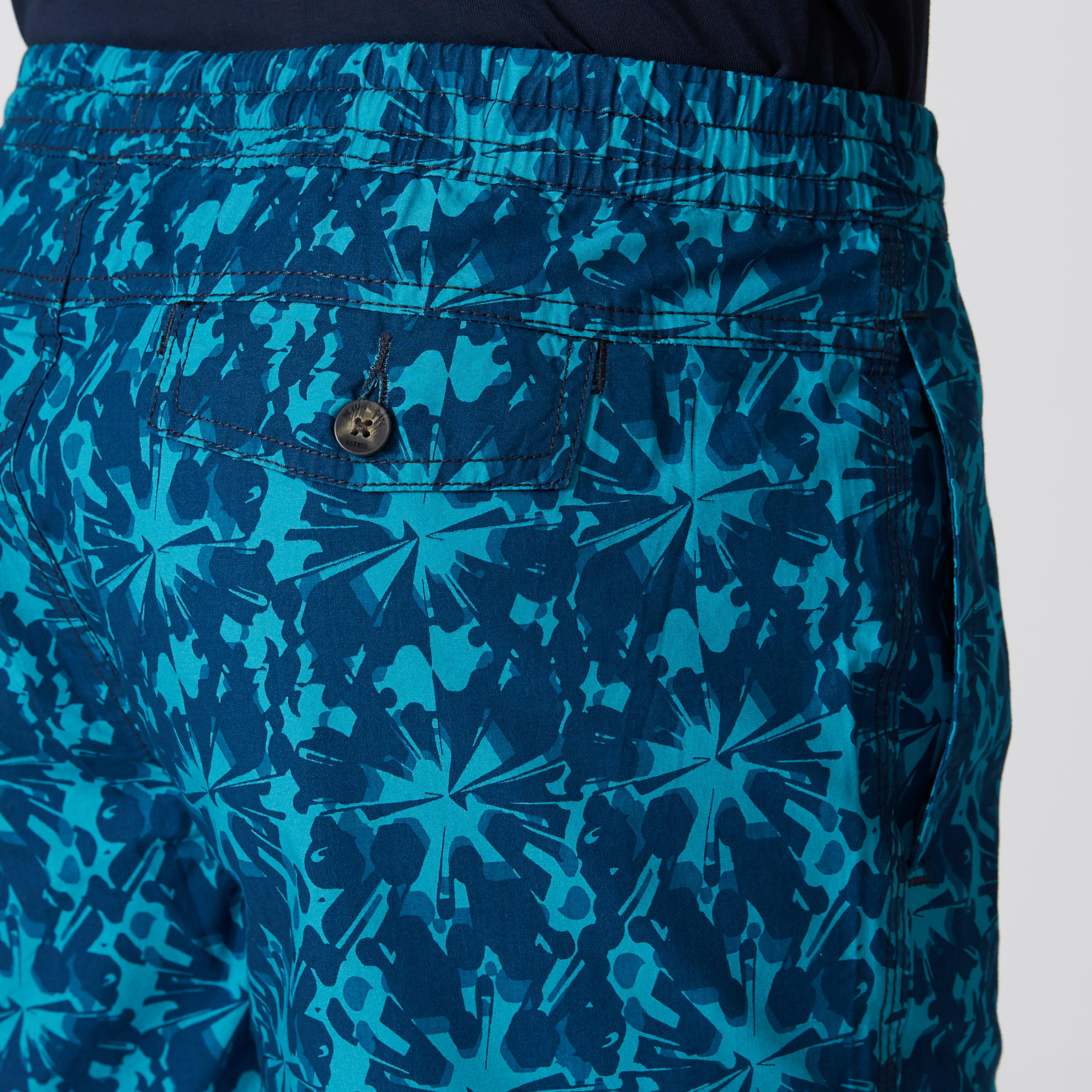 شورت مستدام سليم بخصر متوسط الارتفاع ورباط وطبعات-men-clothing-bottoms-shorts-image-5