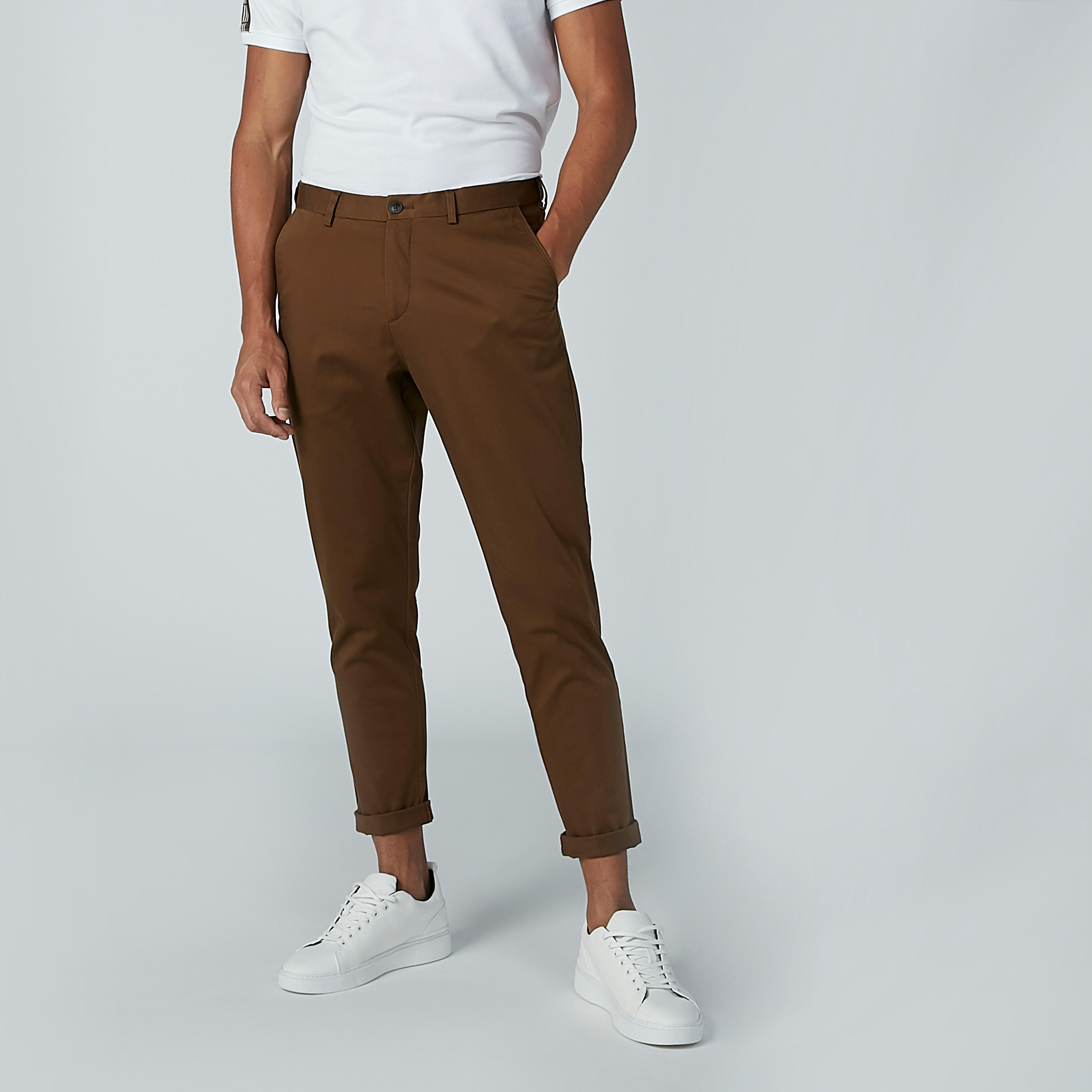 بنطال شينو سادة بخصر متوسط الارتفاع وجيوب-men-clothing-bottoms-trousersandchinos-trousers-image-9