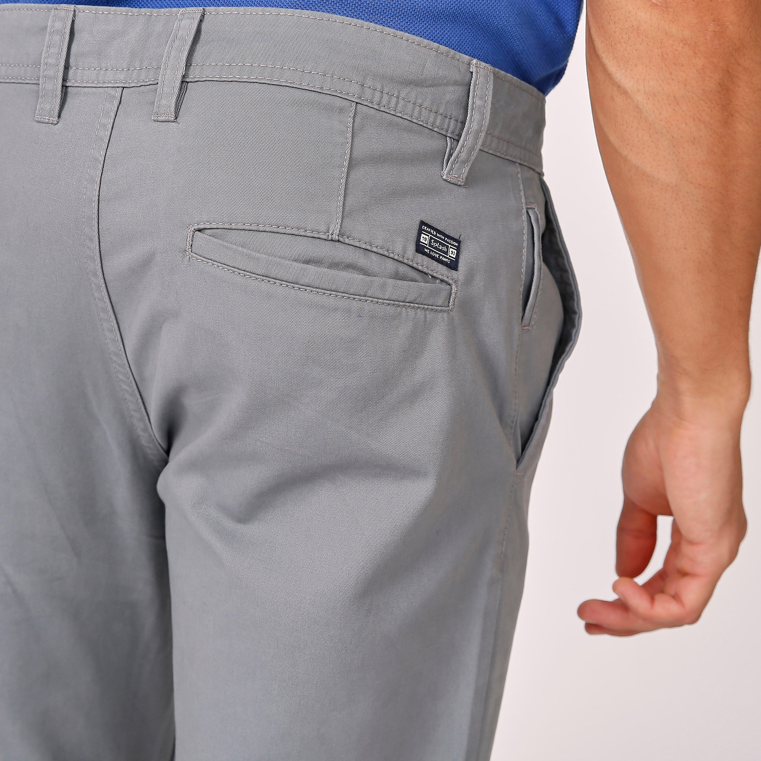 بنطلون شينو مستدام سادة بقصّة سليم وخصر متوسط الارتفاع وجيوب-men-clothing-bottoms-trousersandchinos-trousers-image-4
