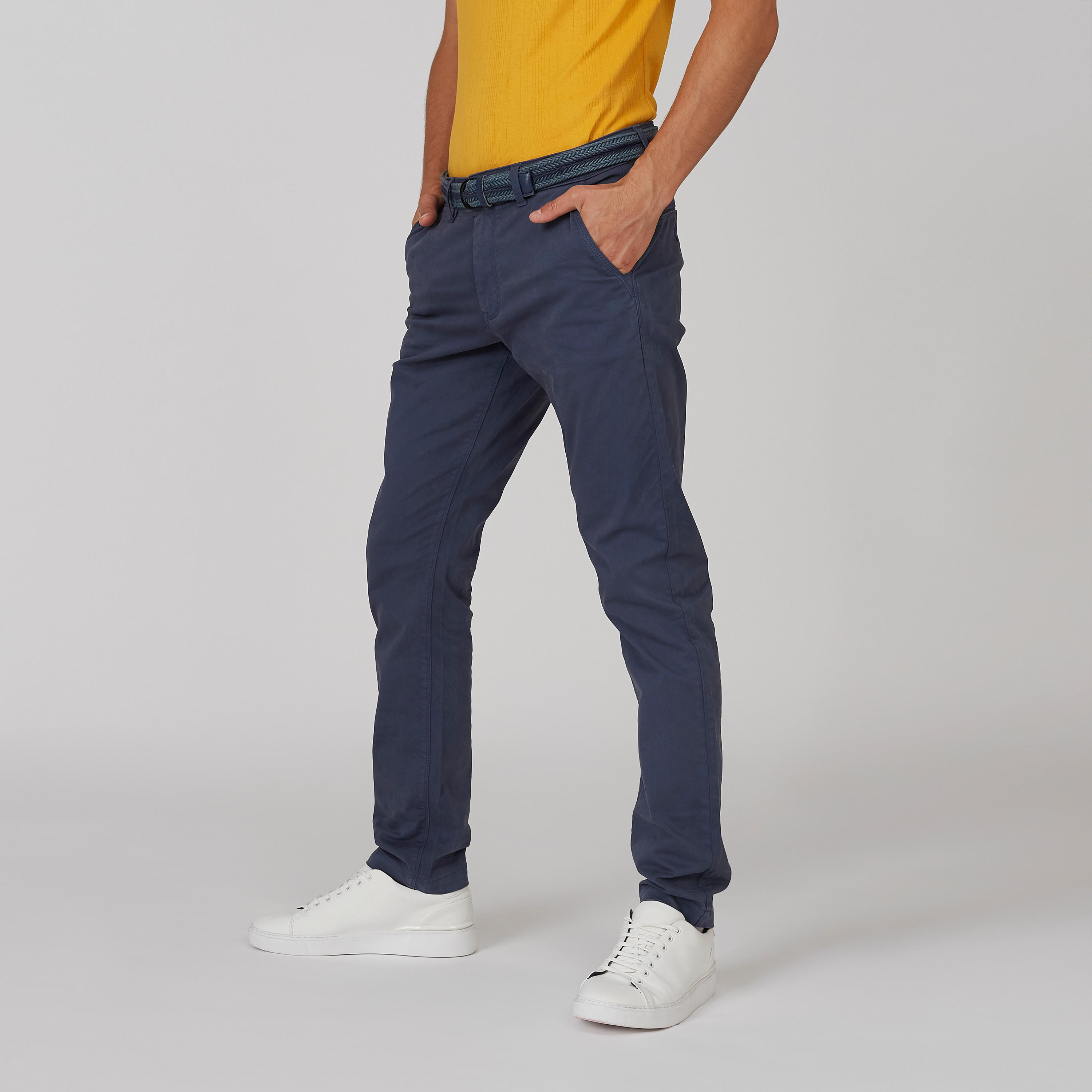 بنطلون شينو سادة طويل بجيوب وحلقات للحزام-men-clothing-bottoms-trousersandchinos-trousers-image-3