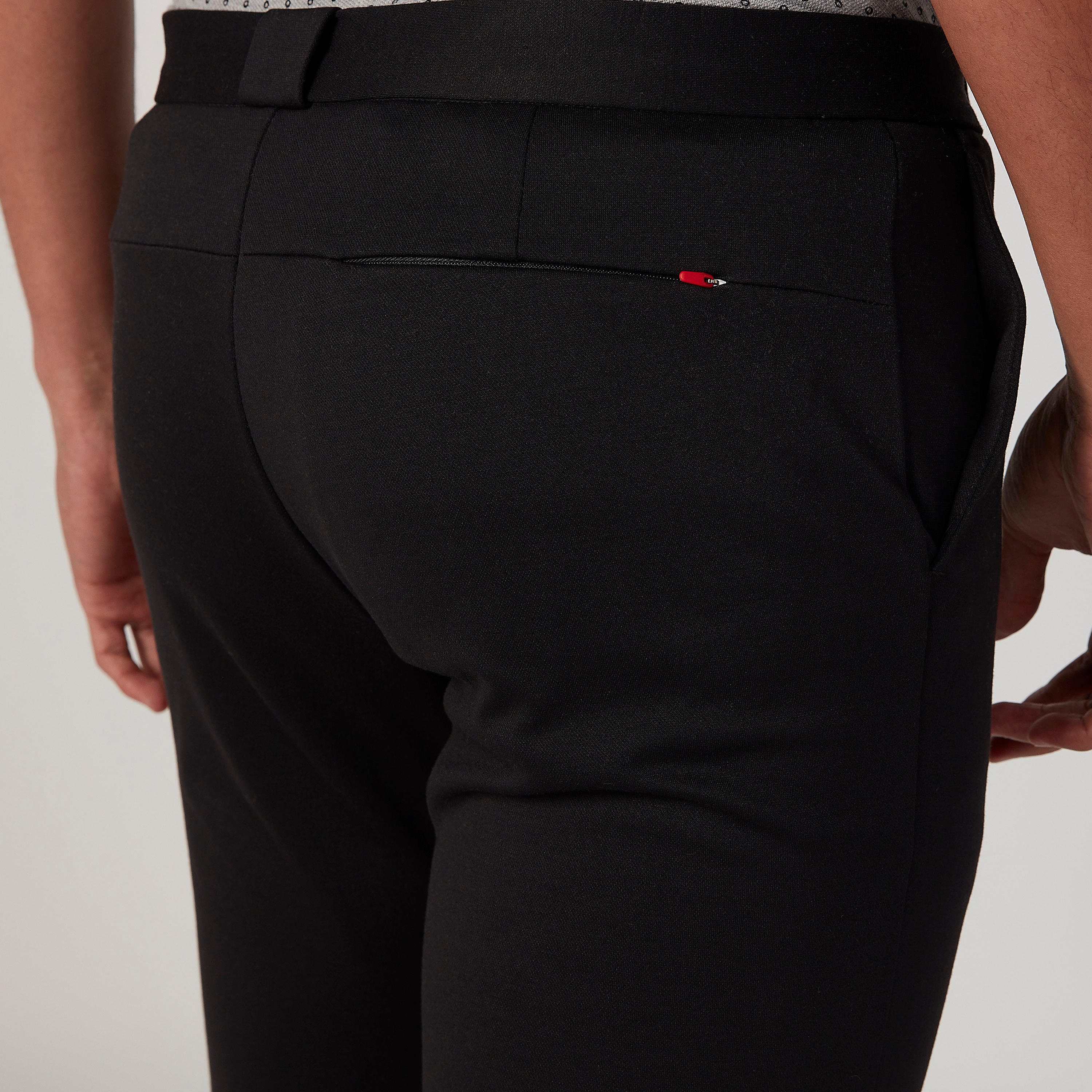 بنطلون مستدام سليم فيت سادة بخصر متوسط الارتفاع وجيوب -men-clothing-bottoms-trousersandchinos-trousers-image-3