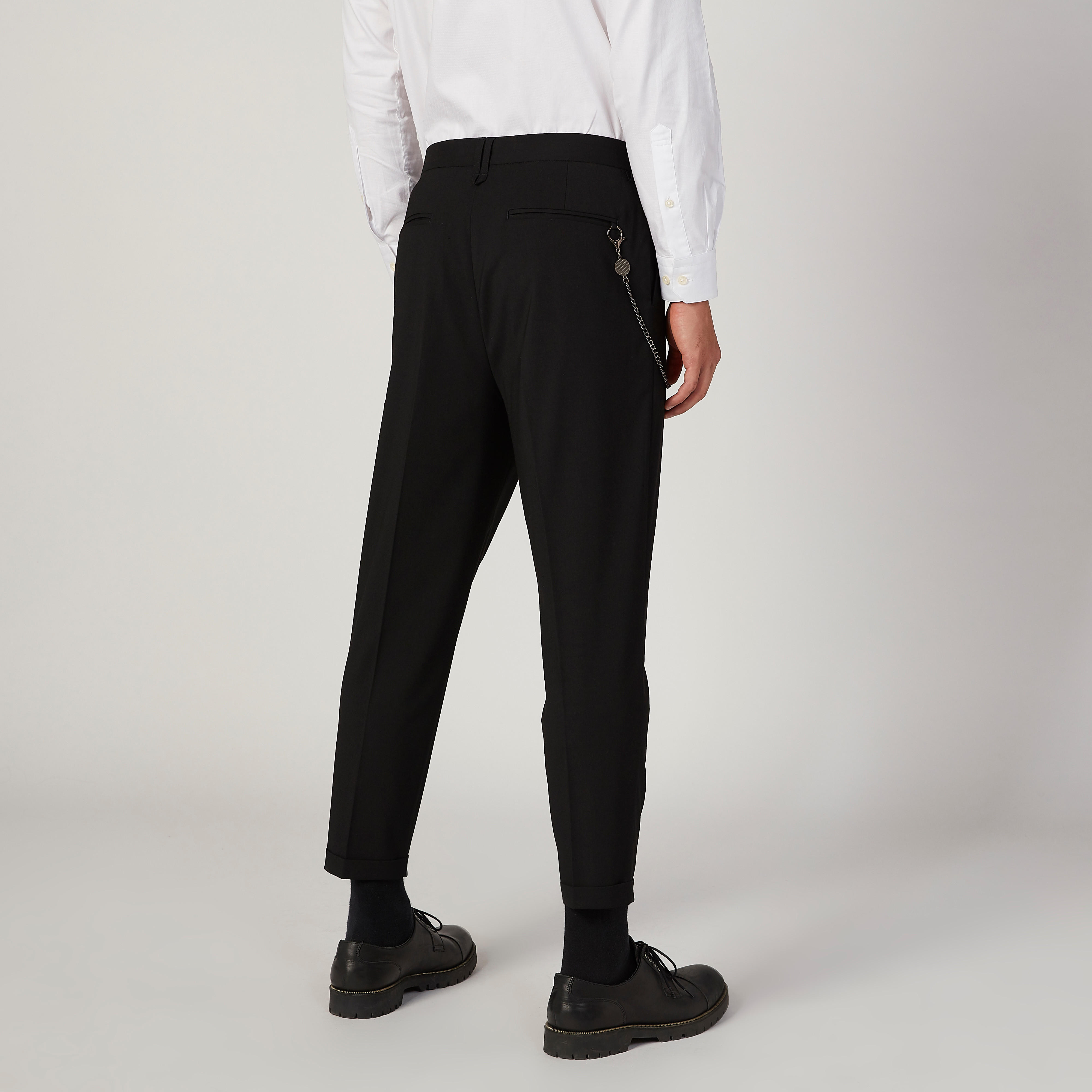 بنطلون مستدام سليم سادة بخصر متوسط الارتفاع وجيوب -men-clothing-bottoms-trousersandchinos-trousers-image-4