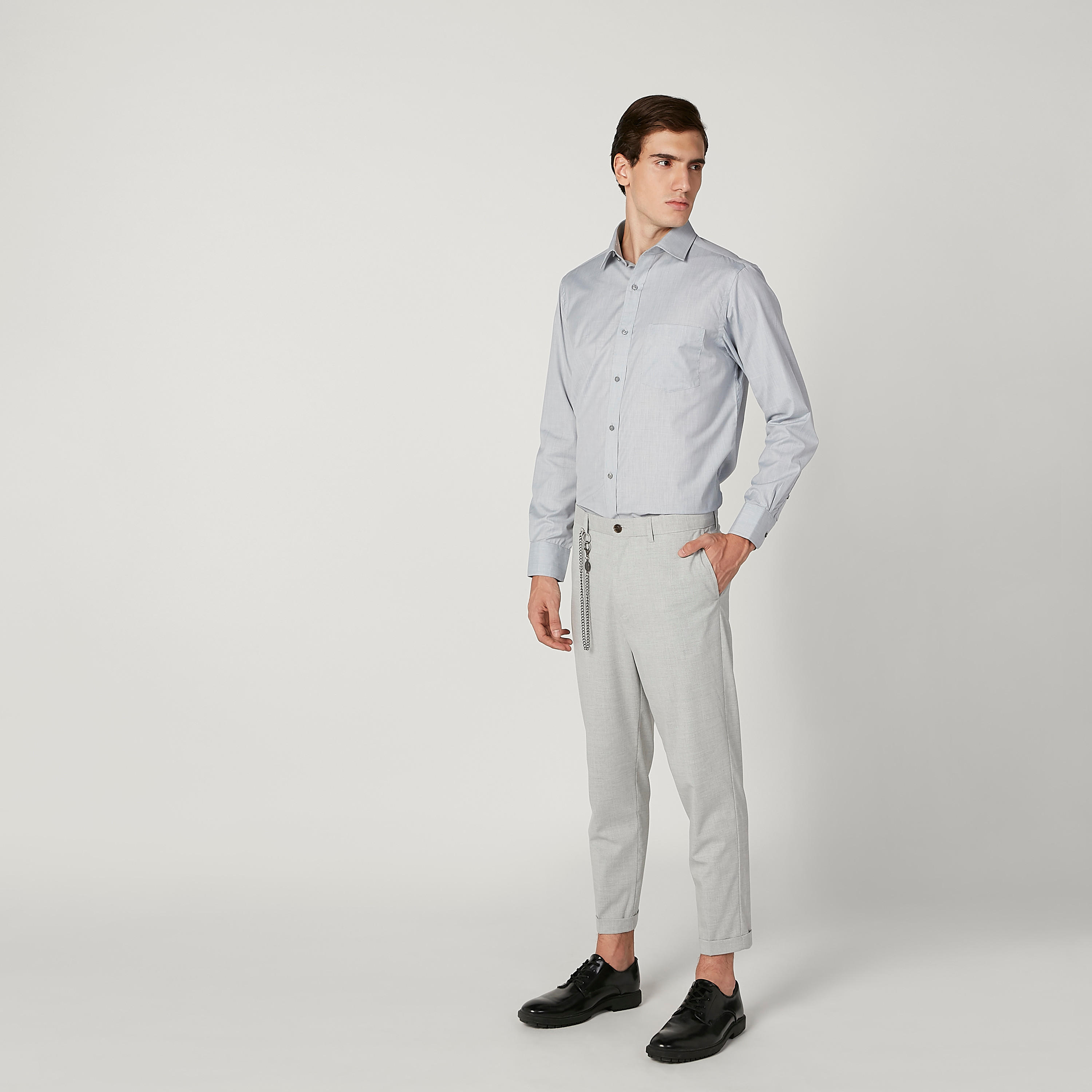 Sustainable Slim Fit Plain Mid Waist Trousers with Pockets-men-clothing-bottoms-trousersandchinos-trousers-image-2