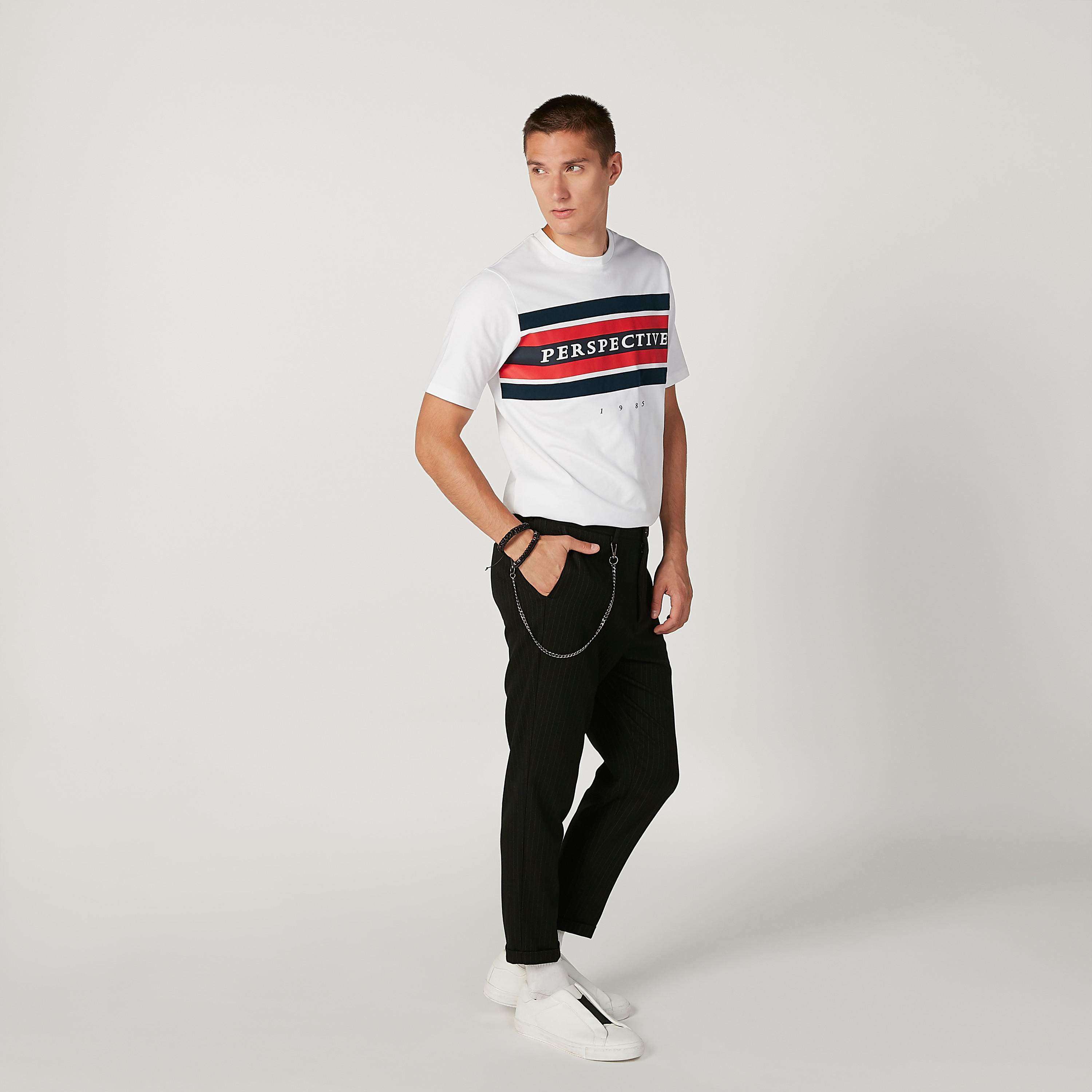 بنطلون سليم مستدام سادة بخصر متوسط الارتفاع وجيوب -men-clothing-bottoms-trousersandchinos-trousers-image-2