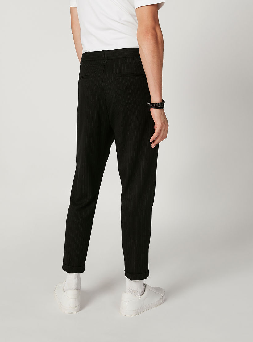 بنطلون سليم مستدام سادة بخصر متوسط الارتفاع وجيوب -men-clothing-bottoms-trousersandchinos-trousers-image-4