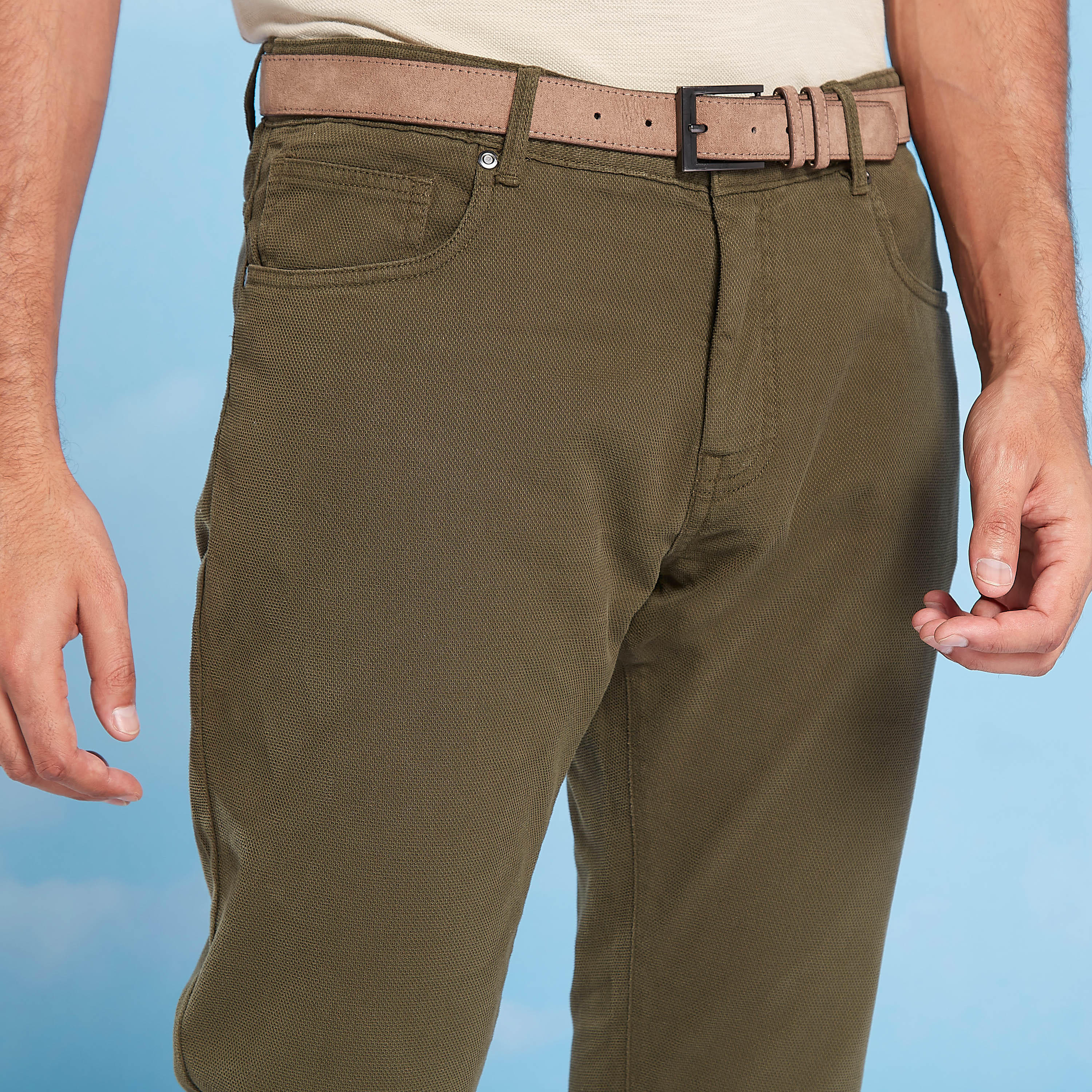 بنطلون طويل بارز الملمس بجيوب وحلقات للحزام-men-clothing-bottoms-trousersandchinos-trousers-image-2