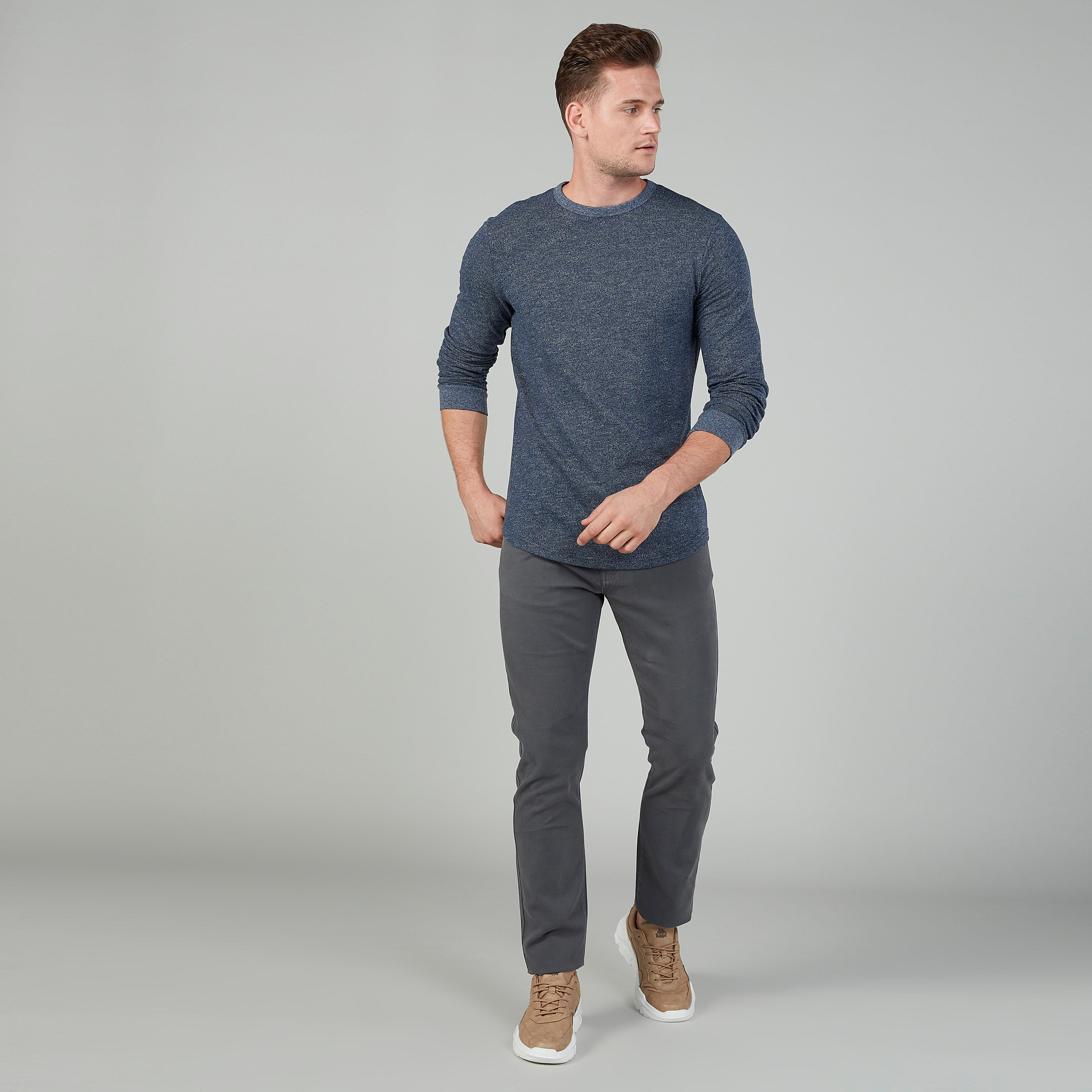 بنطلون طويل بارز الملمس بجيوب وحلقات للحزام-men-clothing-bottoms-trousersandchinos-trousers-image-2