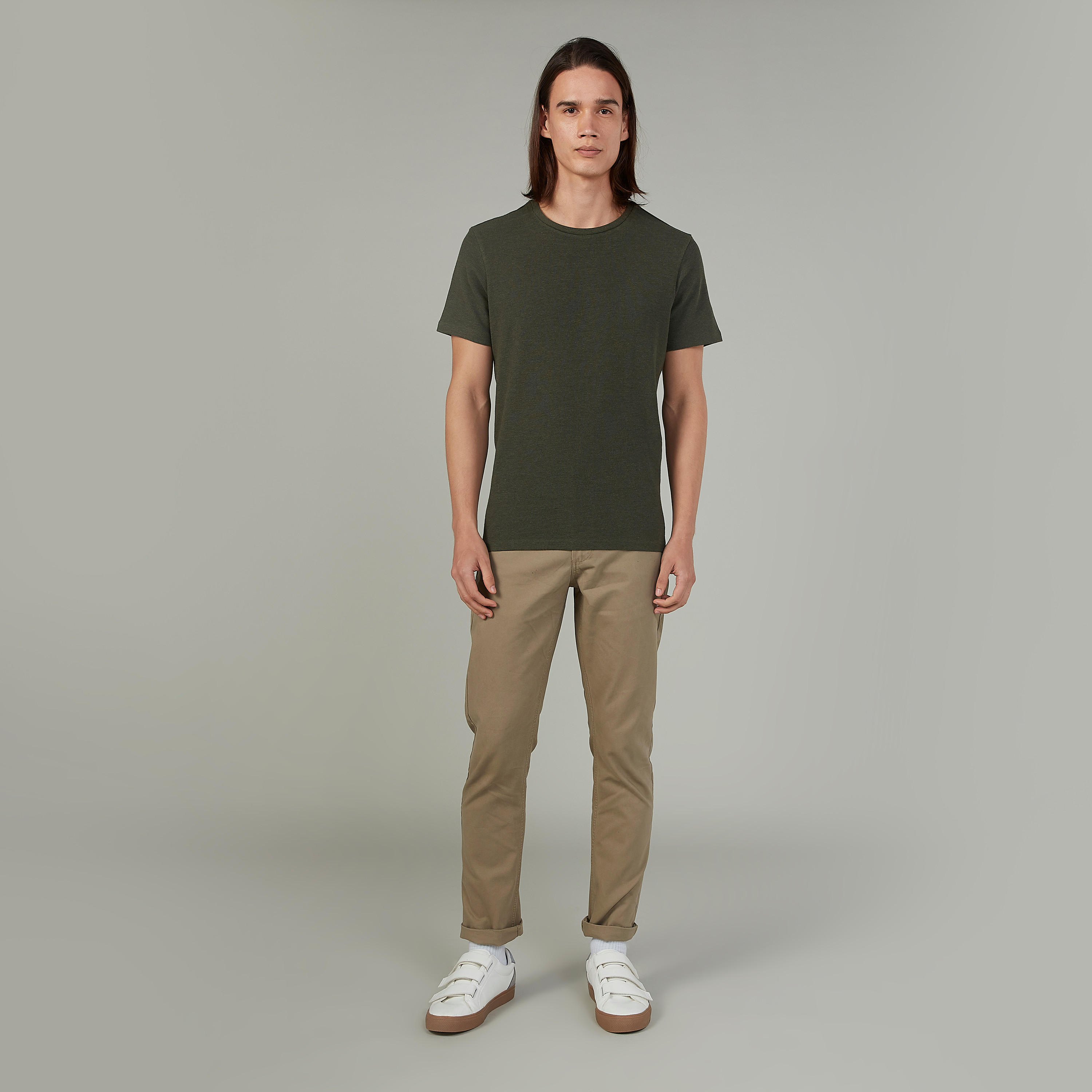 بنطلون رياضي مستدام طويل بارز الملمس بخصر مرن وجيوب-men-clothing-bottoms-trousersandchinos-trousers-image-2