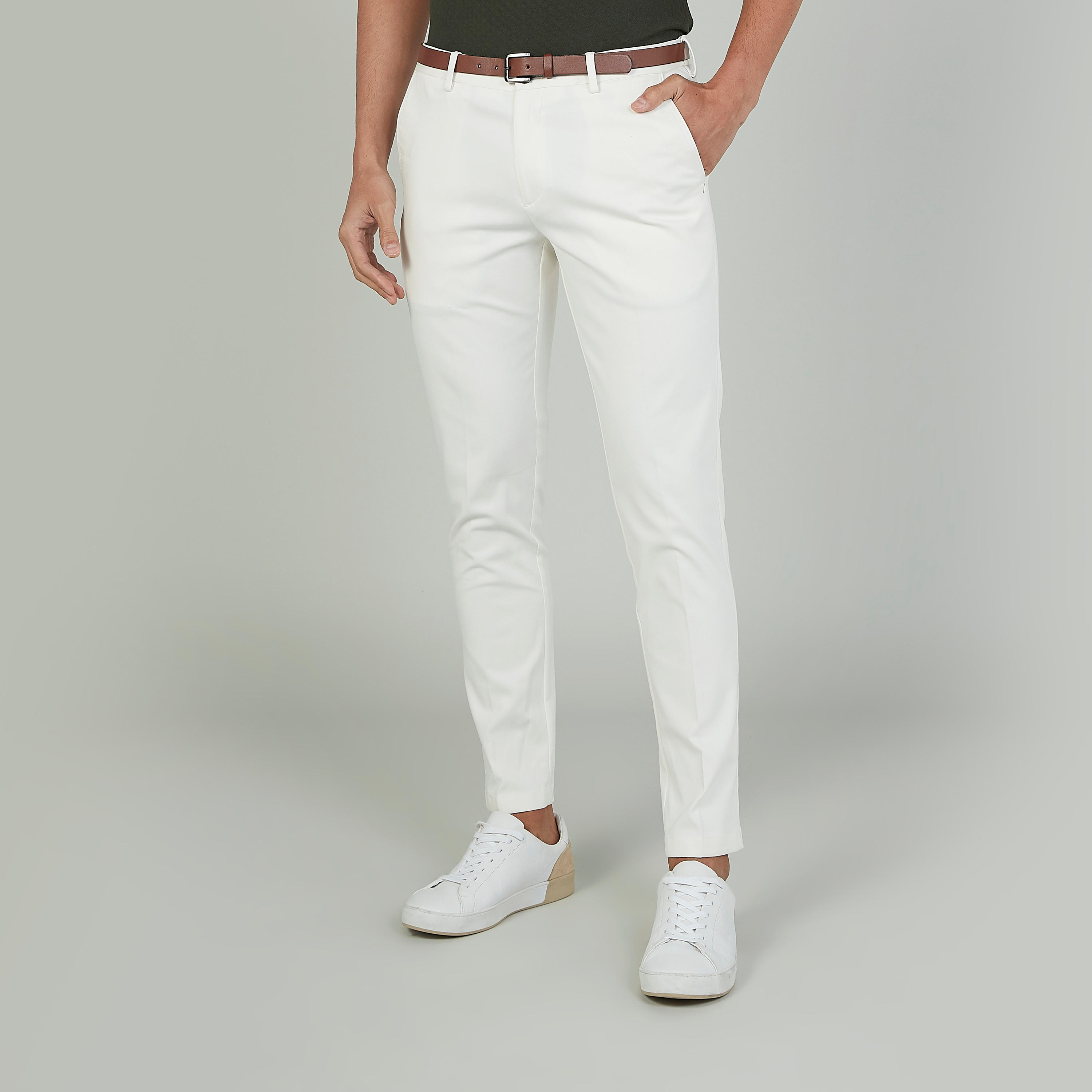 Plain Chinos with Belt Loops and Pocket Detail-men-clothing-bottoms-trousersandchinos-trousers-image-1