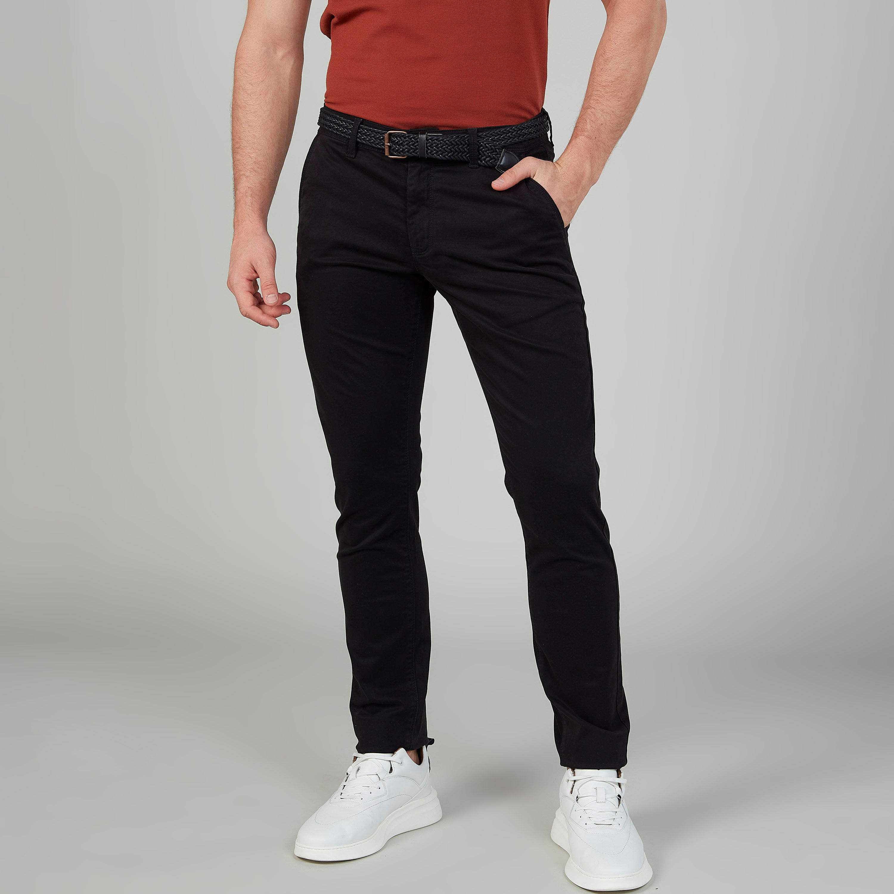 بنطلون سادة بجيوب وحلقات للحزام-men-clothing-bottoms-trousersandchinos-trousers-image-1