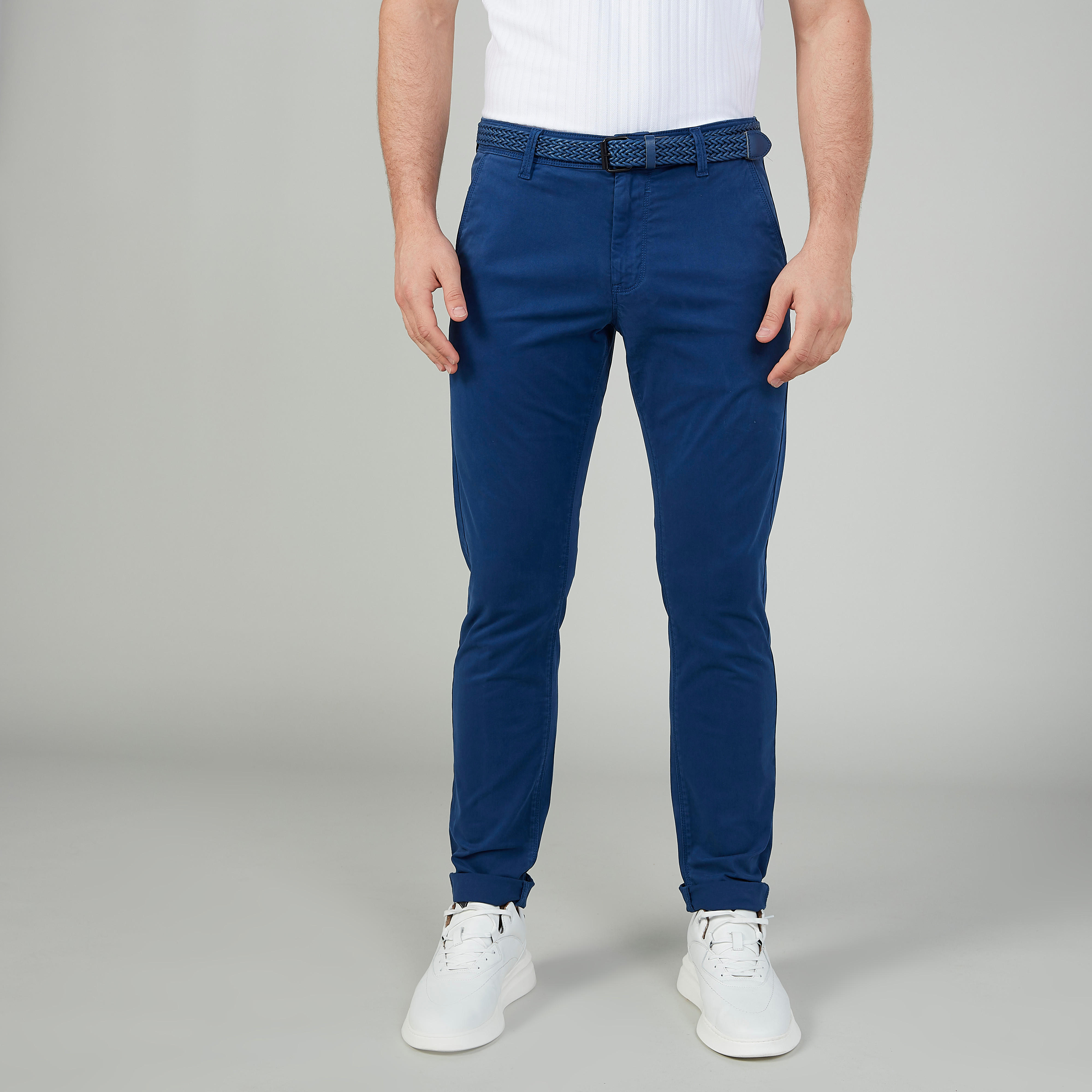 بنطلون سادة طويل بجيوب وحلقات للحزام-men-clothing-bottoms-trousersandchinos-trousers-image-1