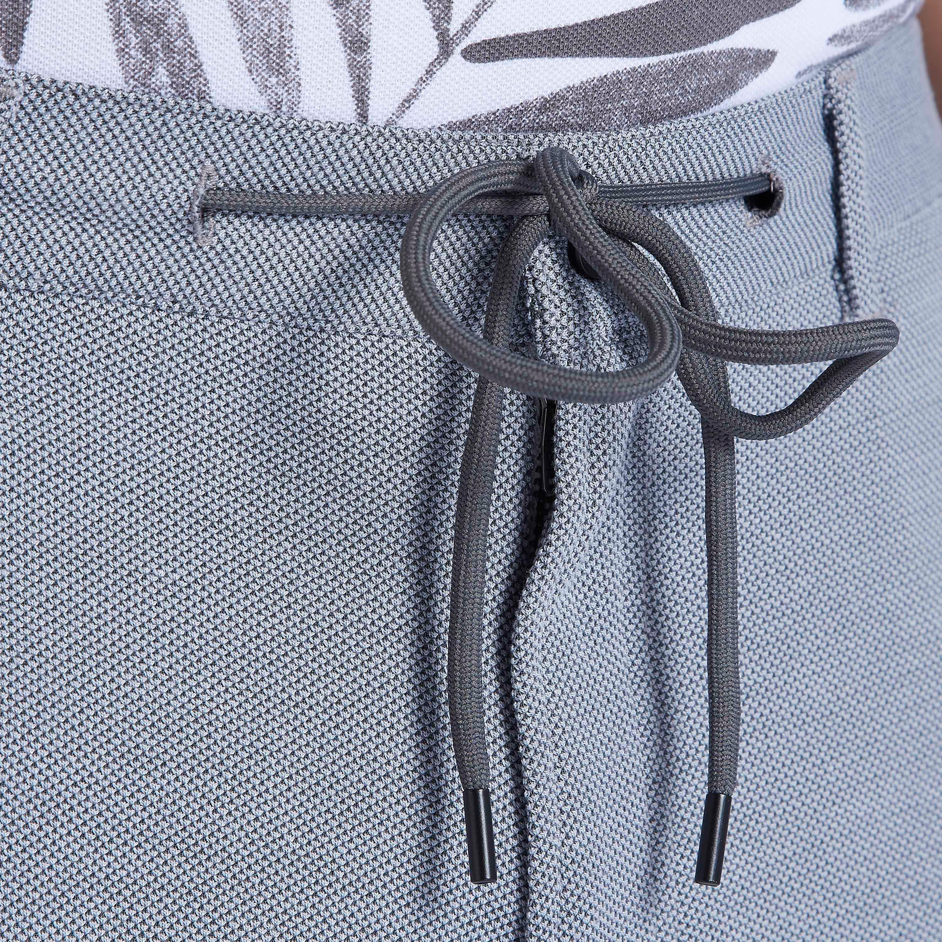 بنطلون شينو سادة سليم بخصر متوسط الارتفاع وجيوب ورباط-men-clothing-bottoms-trousersandchinos-trousers-image-3