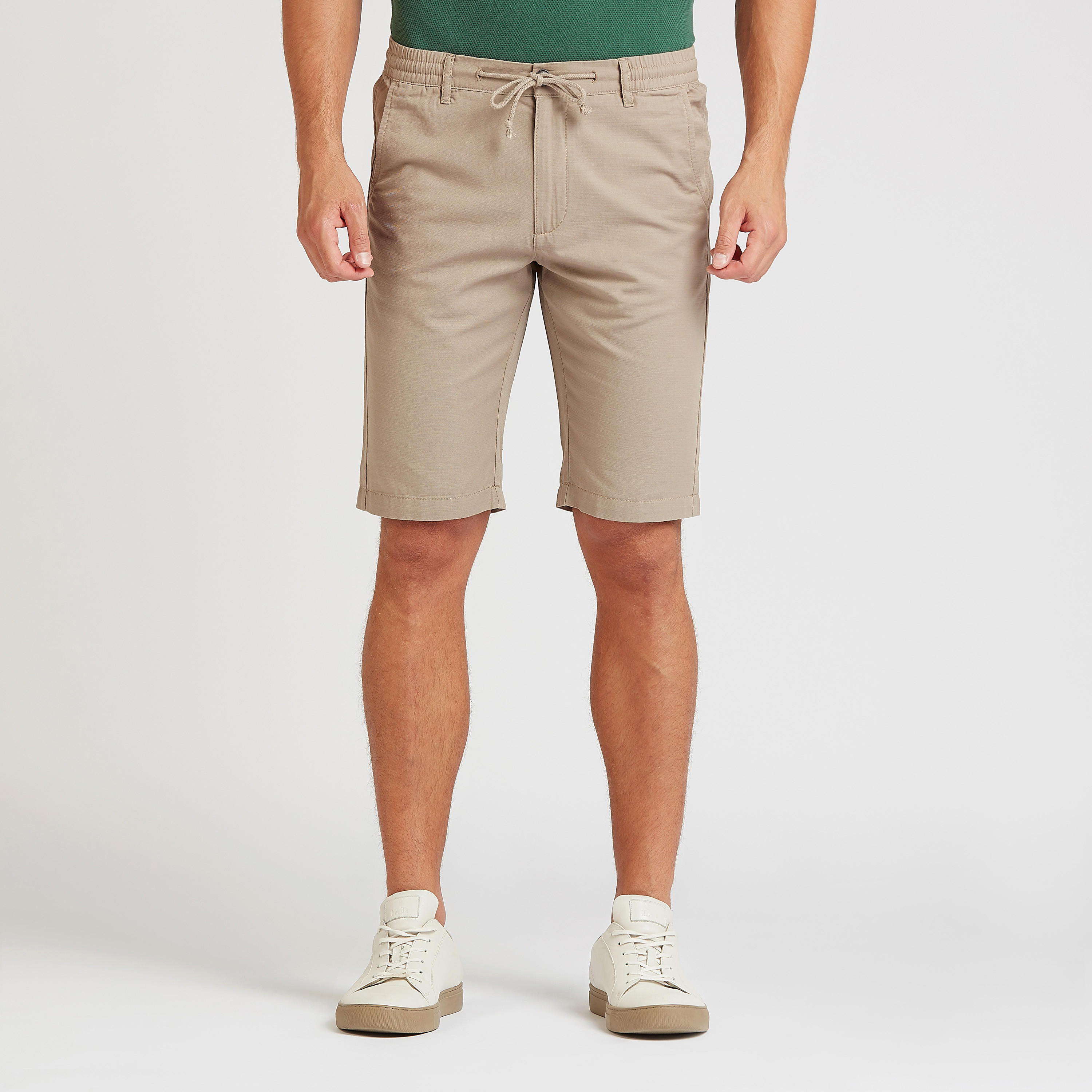 Slim Fit Solid Mid-Rise Shorts with Pocket Detail and Drawstring-men-clothing-bottoms-shorts-image-1