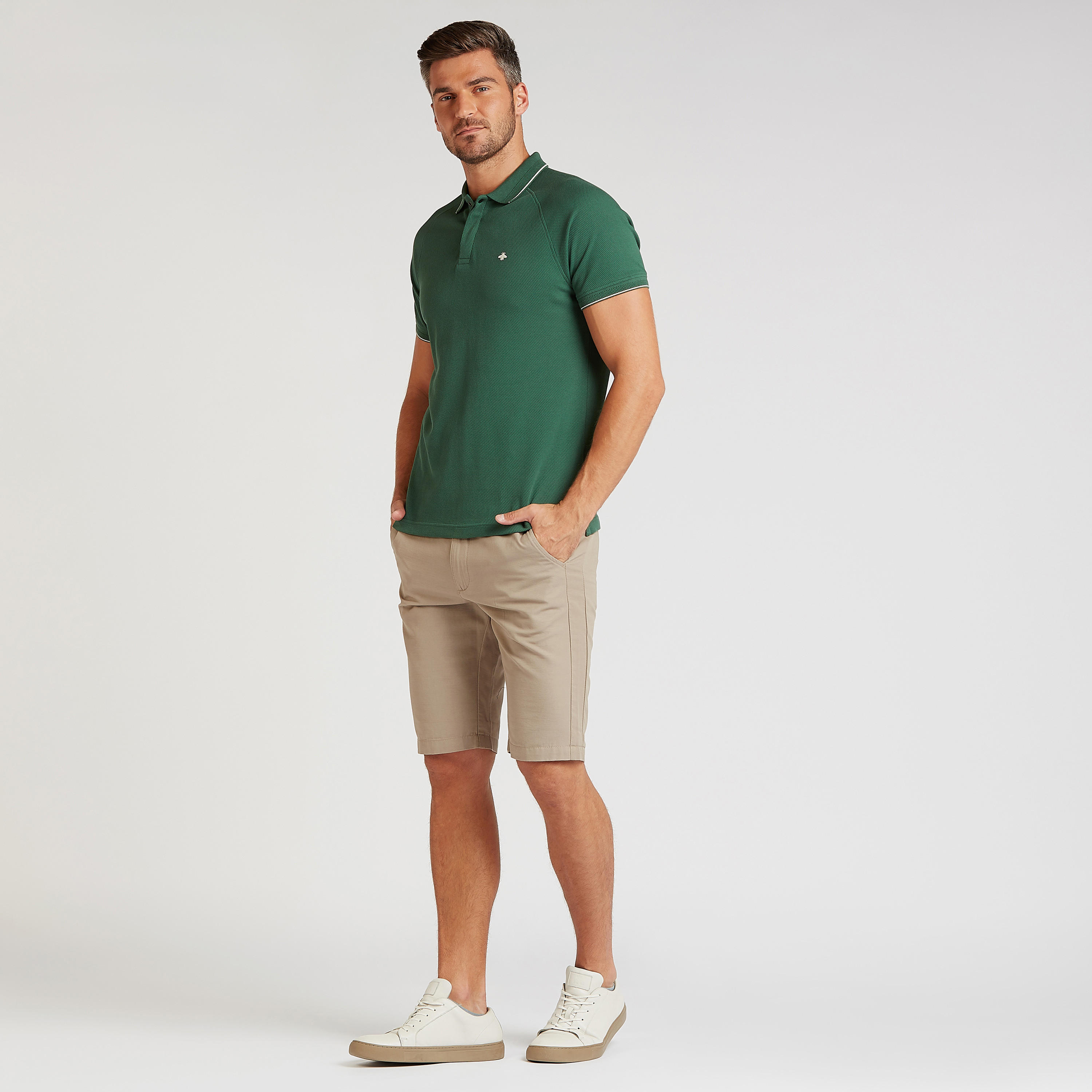 Slim Fit Solid Mid-Rise Shorts with Pocket Detail and Drawstring-men-clothing-bottoms-shorts-image-2