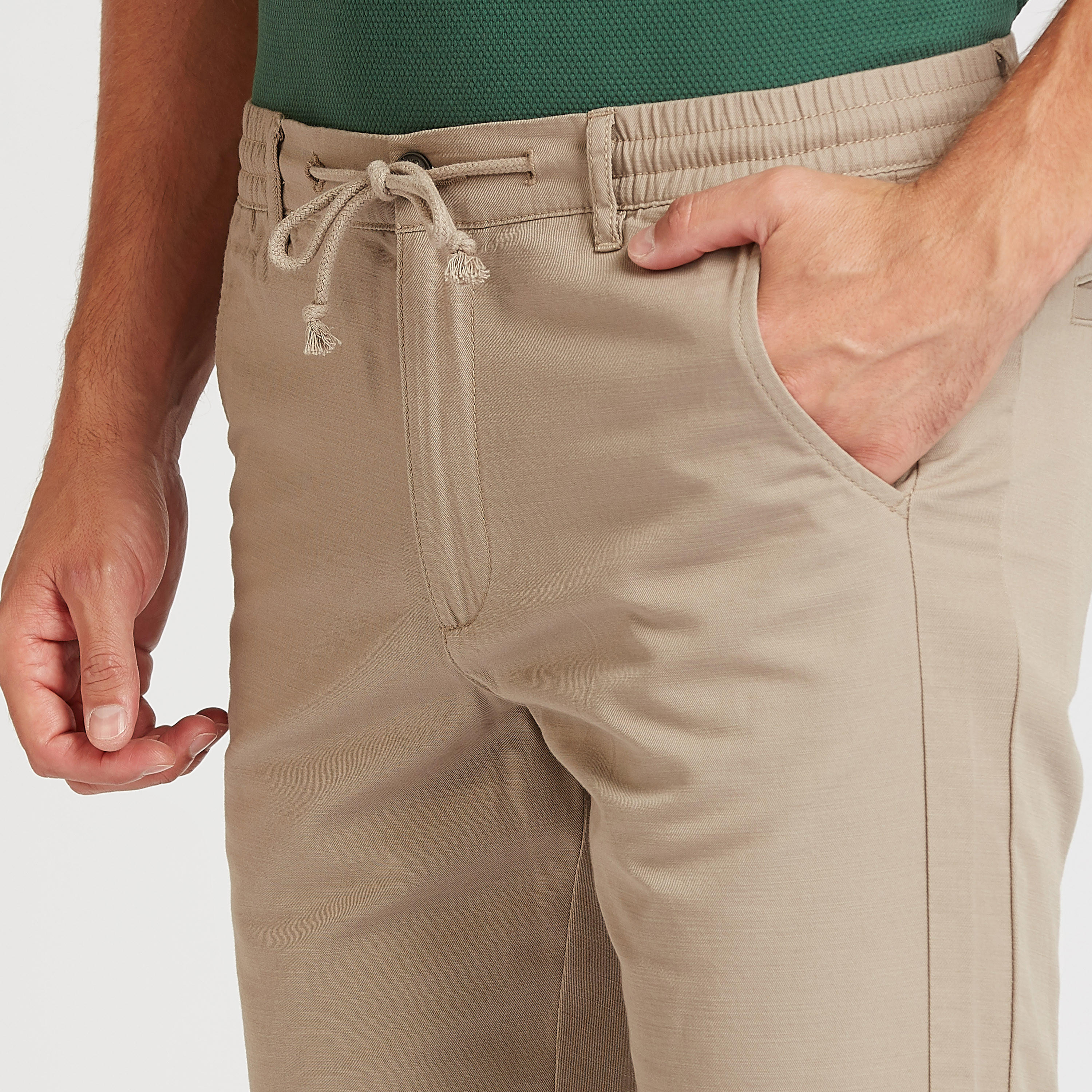 Slim Fit Solid Mid-Rise Shorts with Pocket Detail and Drawstring-men-clothing-bottoms-shorts-image-3