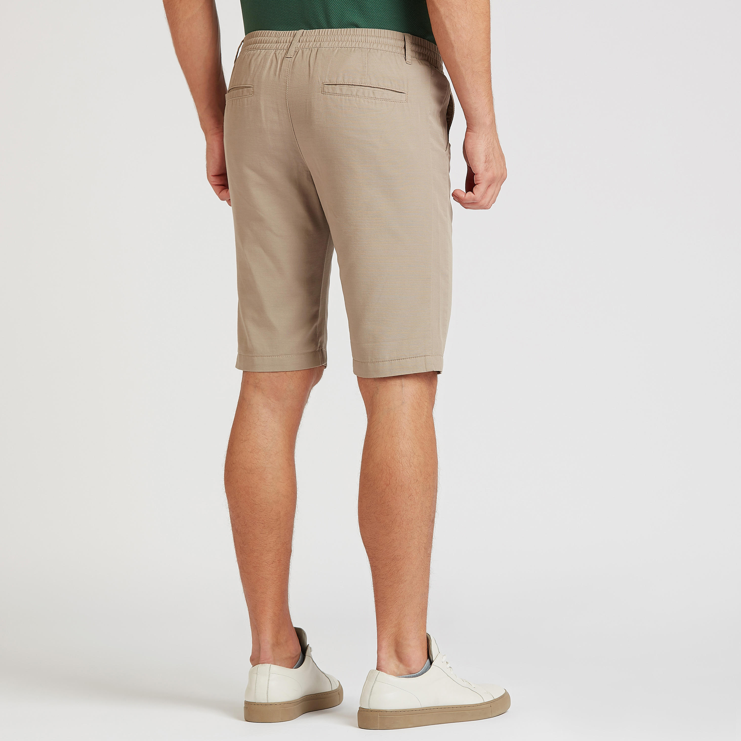 Slim Fit Solid Mid-Rise Shorts with Pocket Detail and Drawstring-men-clothing-bottoms-shorts-image-4