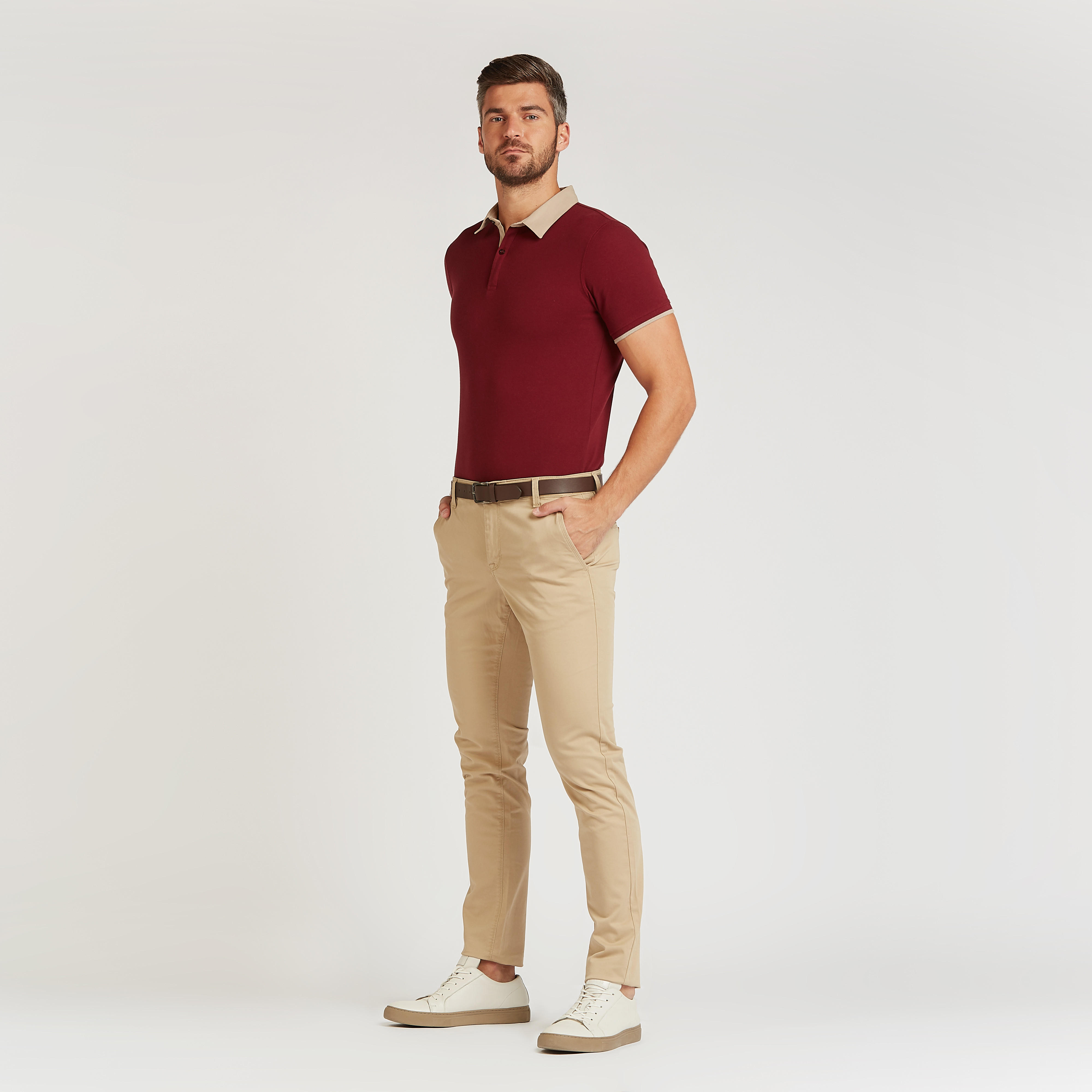 Slim Fit Full Length Solid Mid-Rise Chinos with Pocket Detail-men-clothing-bottoms-trousersandchinos-trousers-image-2