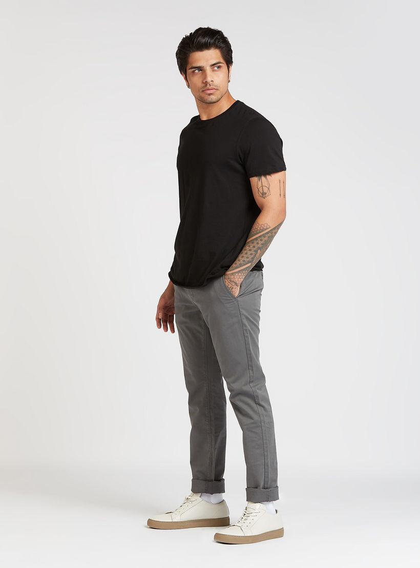 Full Length Solid Chinos with Pocket Detail and Belt Loops-men-clothing-bottoms-trousersandchinos-trousers-image-2