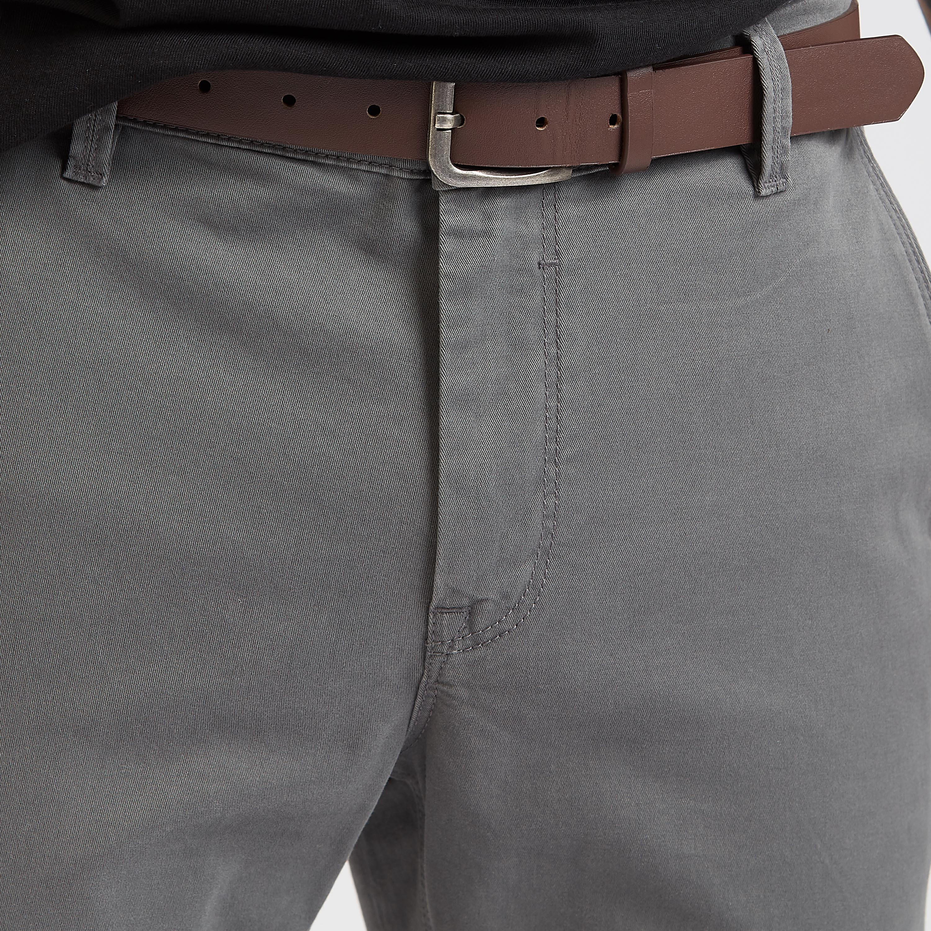 بنطال شينو طويل سادة بجيوب وحلقات للحزام-men-clothing-bottoms-trousersandchinos-trousers-image-3